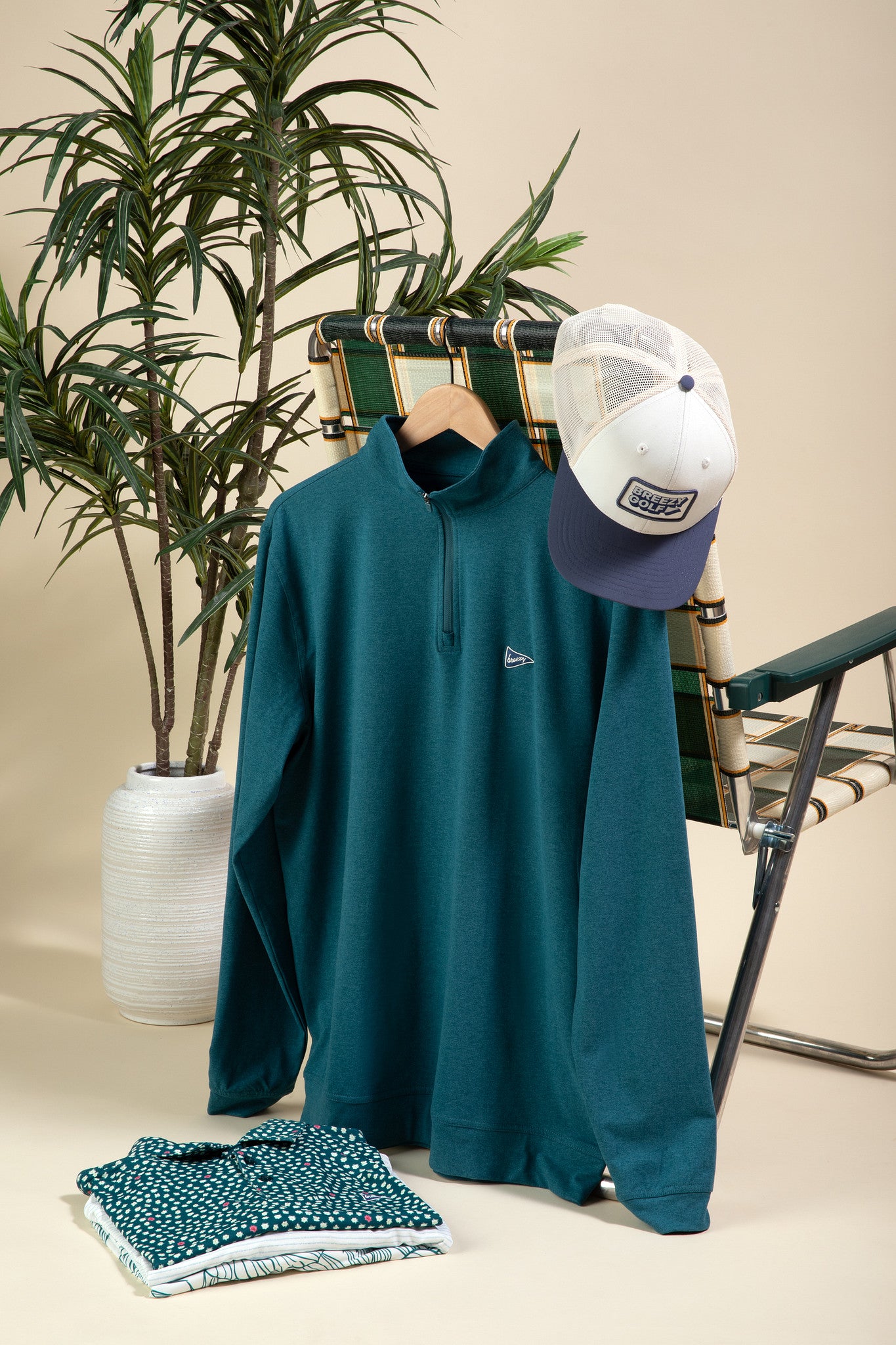 The Gimme Quarter-Zip Verdant Green