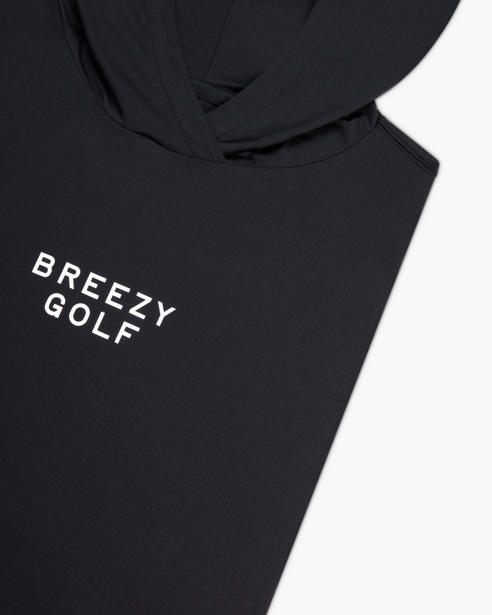 Range Hoodie Breezy Script Black - Breezy Golf