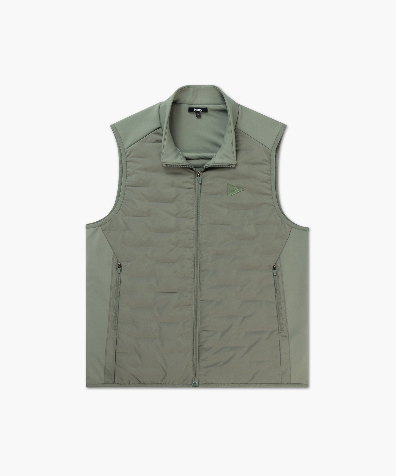The Breezy Insulated Vest Olive - Breezy Golf