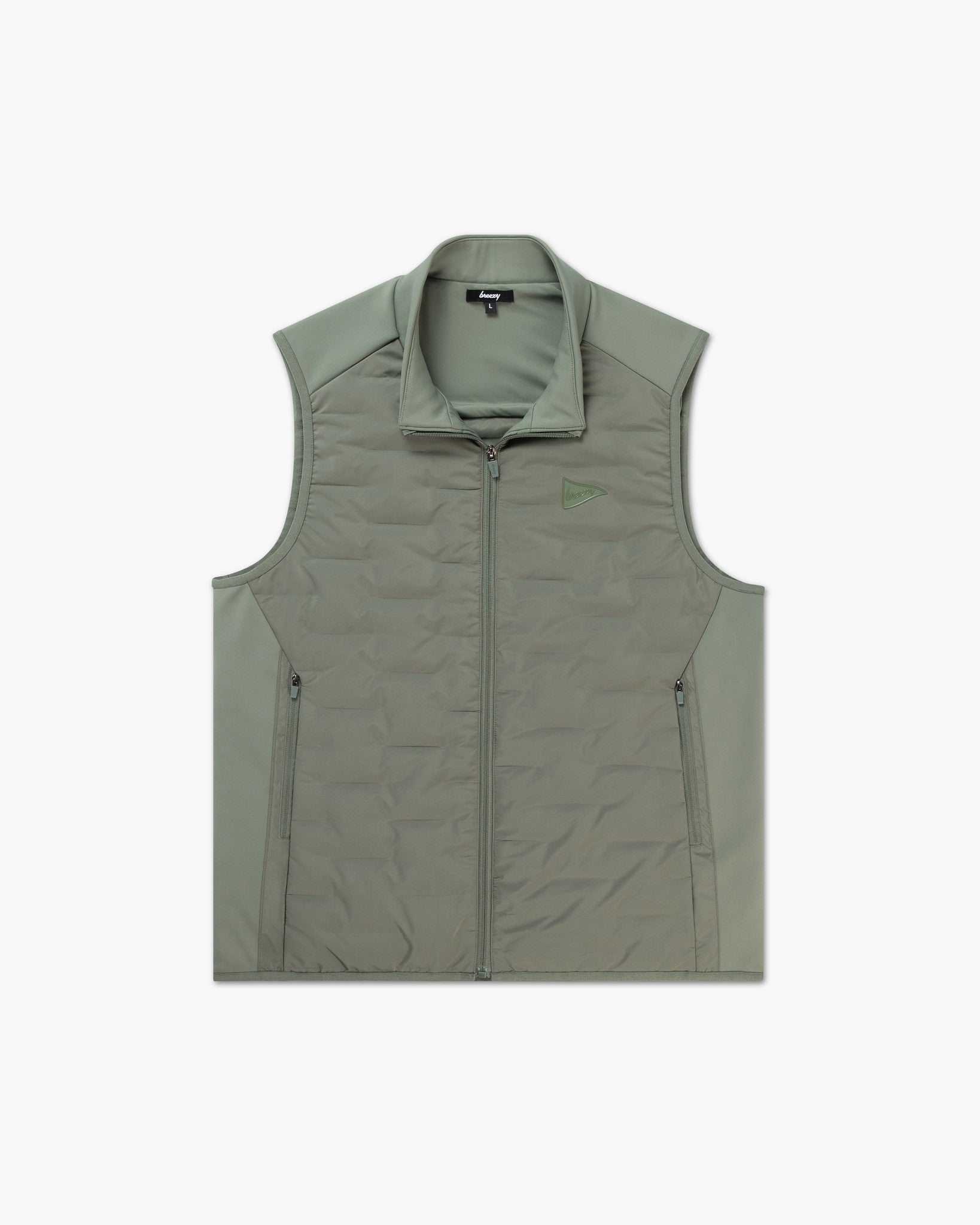 The Breezy Insulated Vest Olive - Breezy Golf
