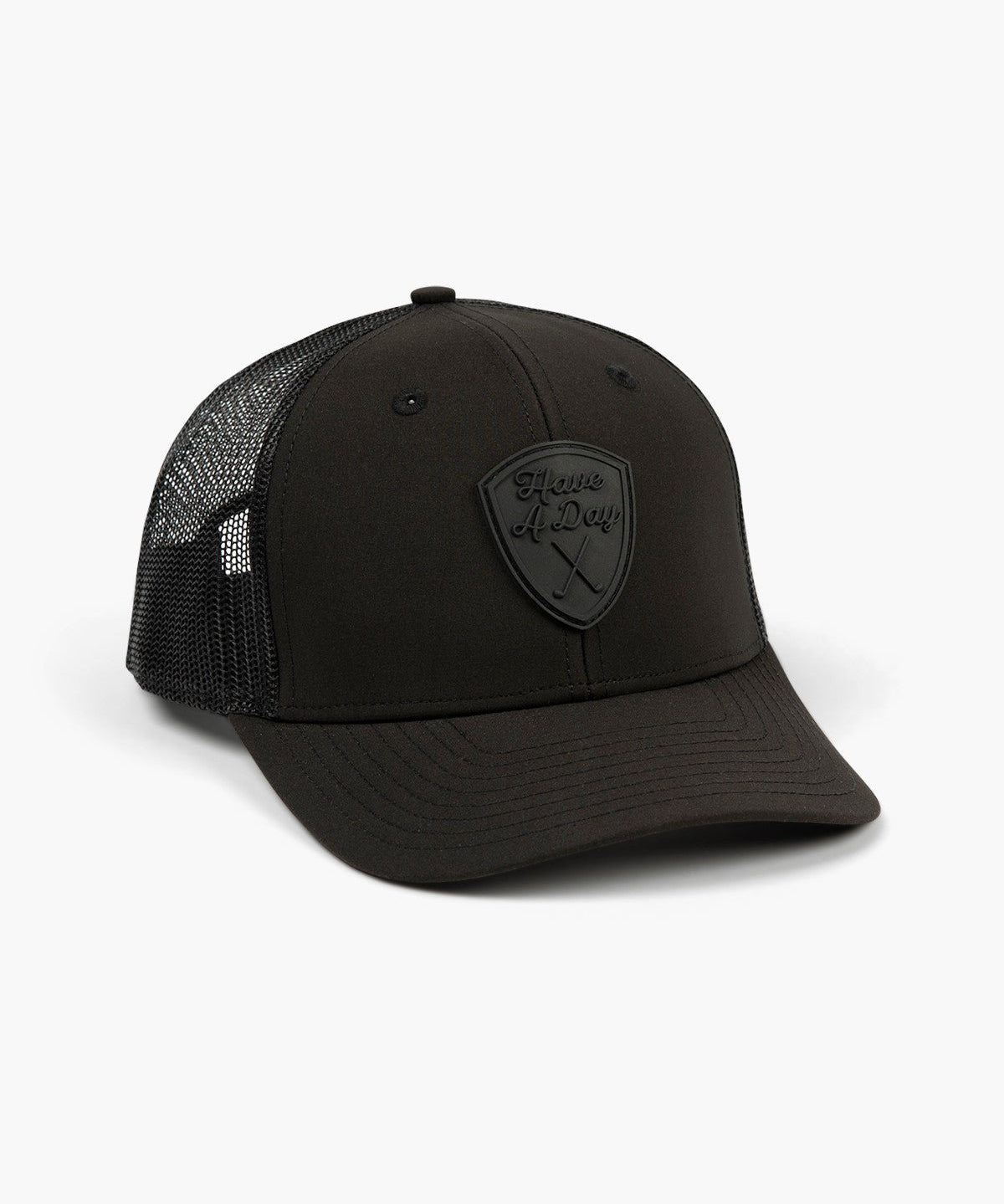 Have A Day Shield Meshback Hat Black - Breezy Golf