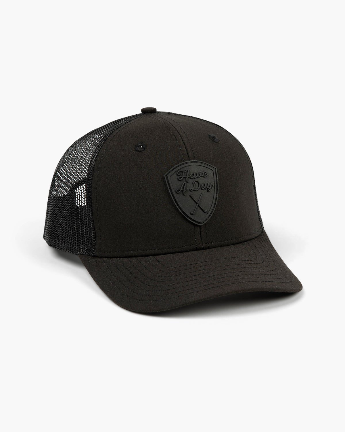 Have A Day Shield Meshback Hat Black - Breezy Golf
