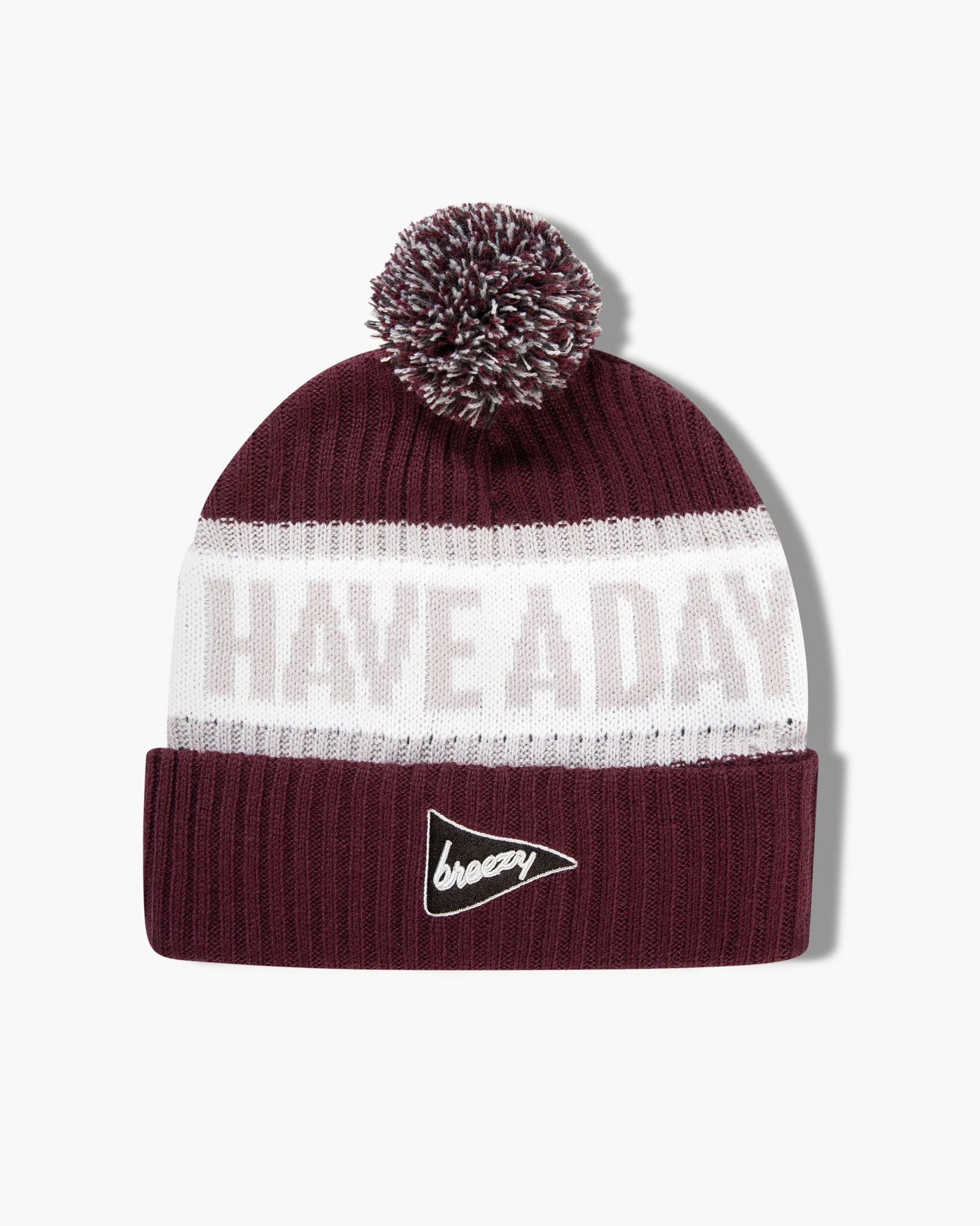 Pom Beanie Maroon - Breezy Golf
