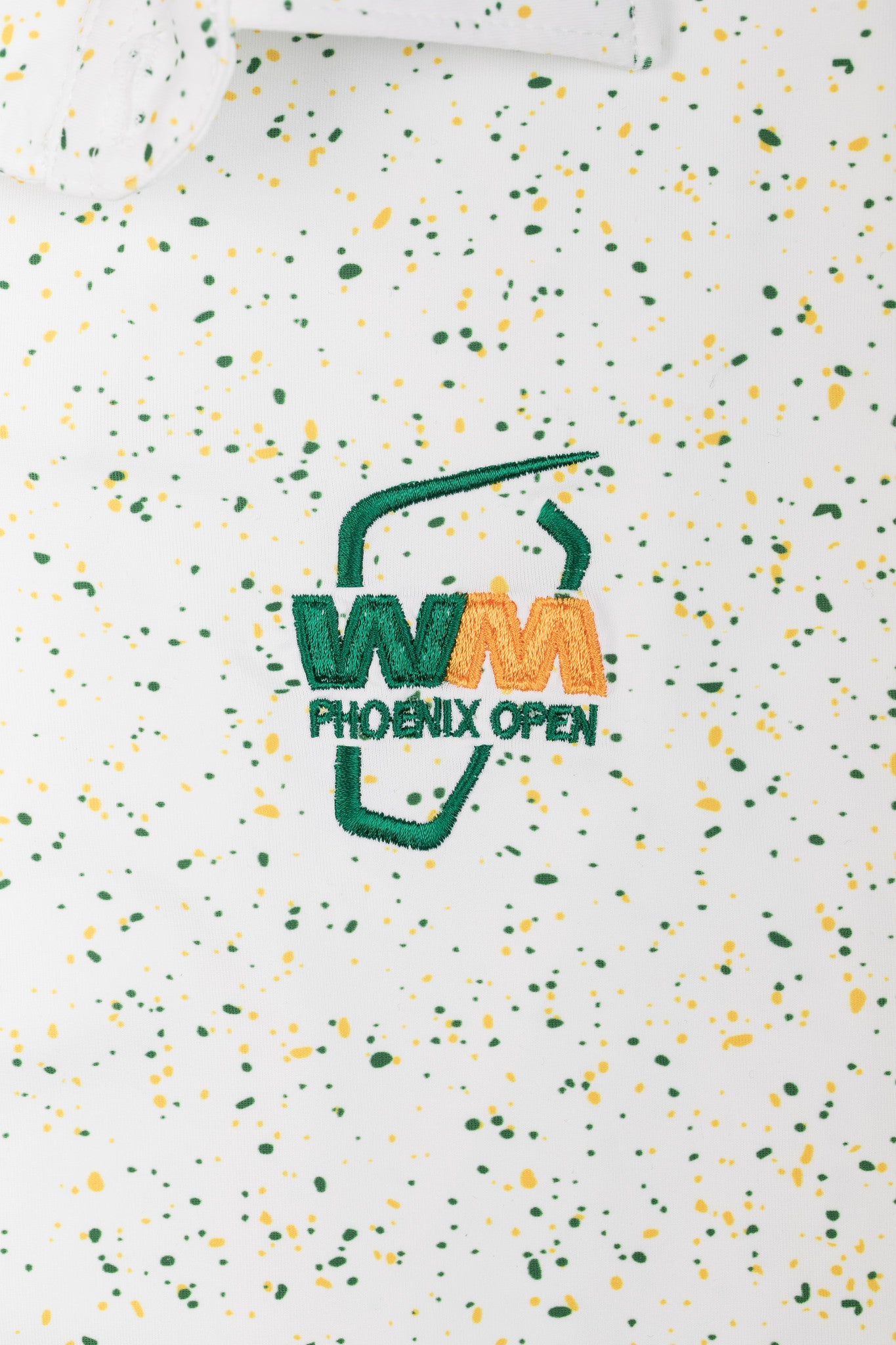 WM Phoenix Open x Breezy Green & Yellow Splatter Polo | Breezy Golf | Performance Golf Apparel
