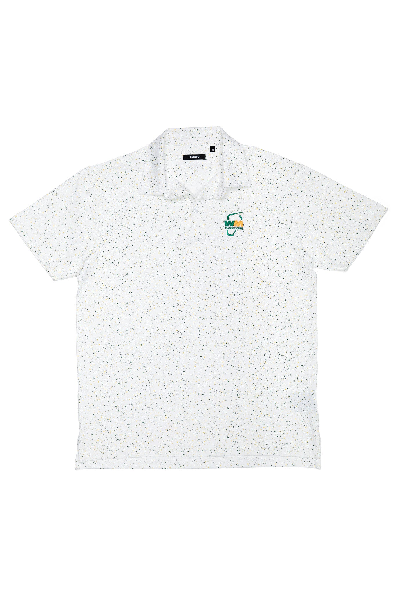 WM Phoenix Open x Breezy Green & Yellow Splatter Polo | Breezy Golf | Performance Golf Apparel