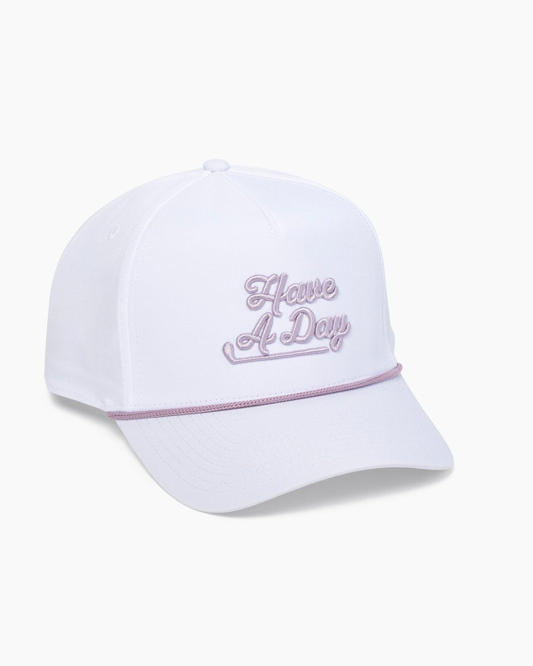 Have A Day White & Purple Rope Hat - Breezy Golf