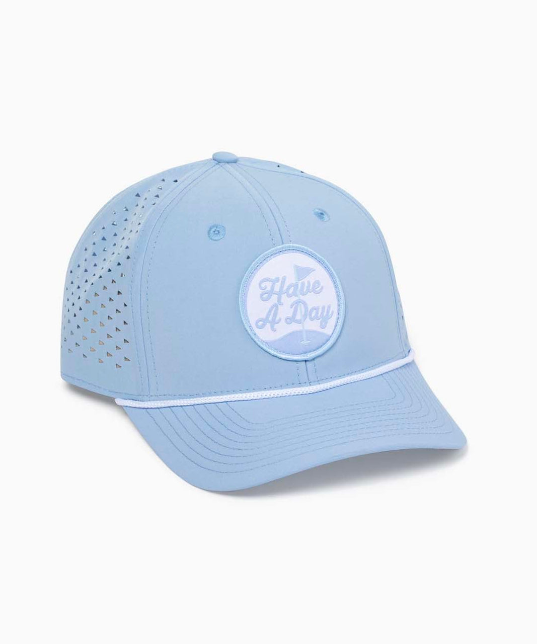 Have A Day Perforated Patch Hat - Blue - Breezy Golf