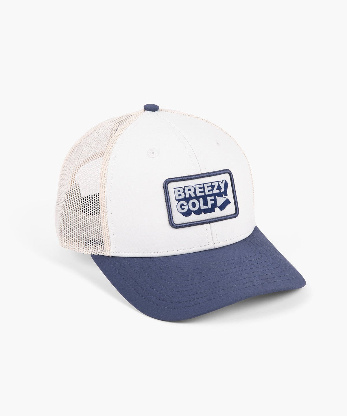 Classic Breezy Golf Navy Meshback Patch Hat - Breezy Golf