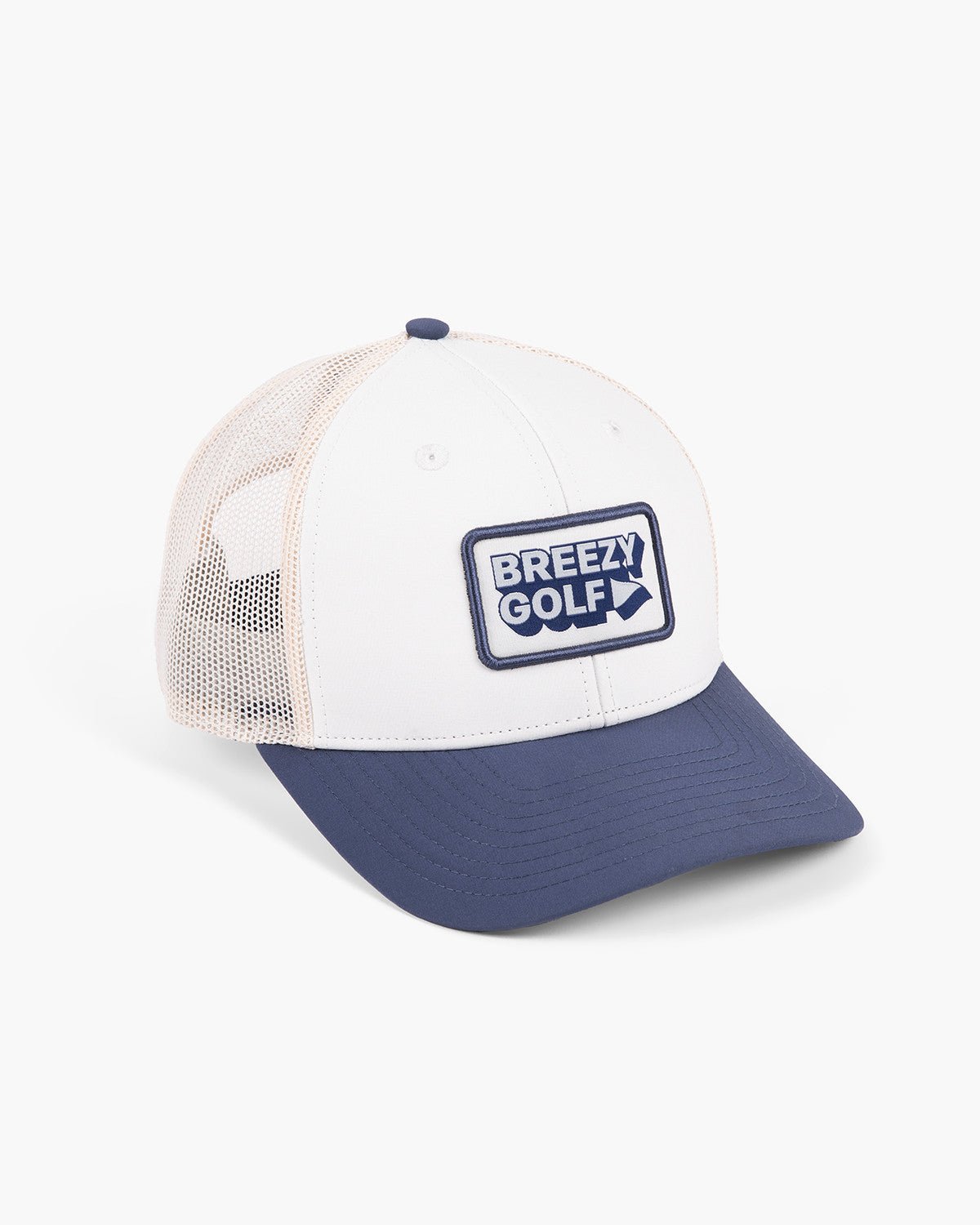 Classic Breezy Golf Navy Meshback Patch Hat - Breezy Golf
