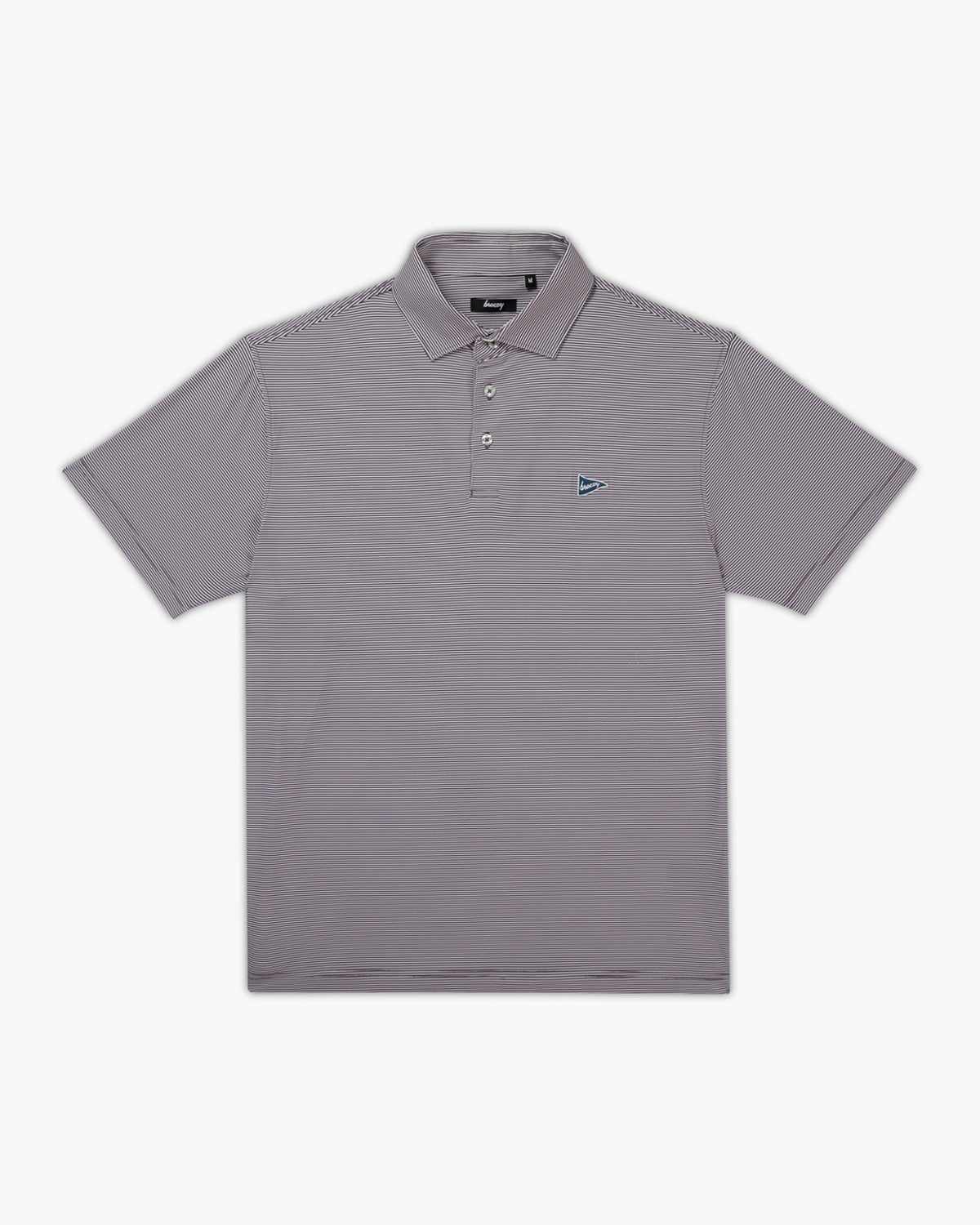 The Striped Polo Maroon - Breezy Golf