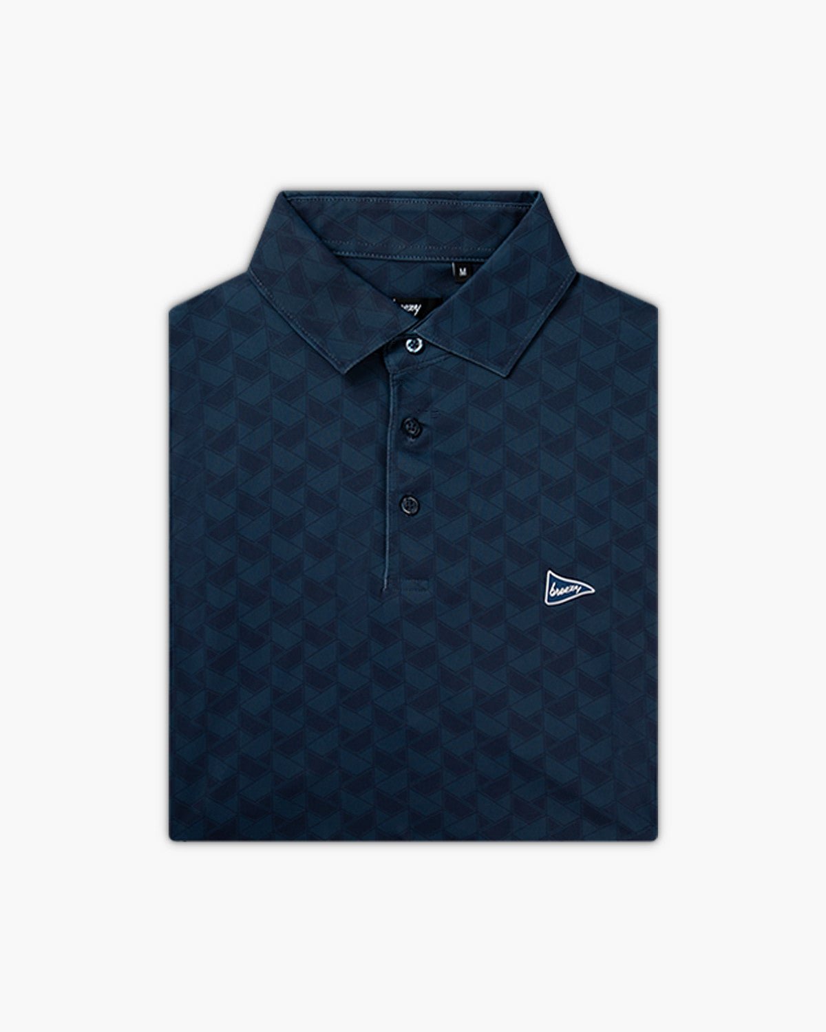 The Athletic Chevron Polo Navy - Breezy Golf