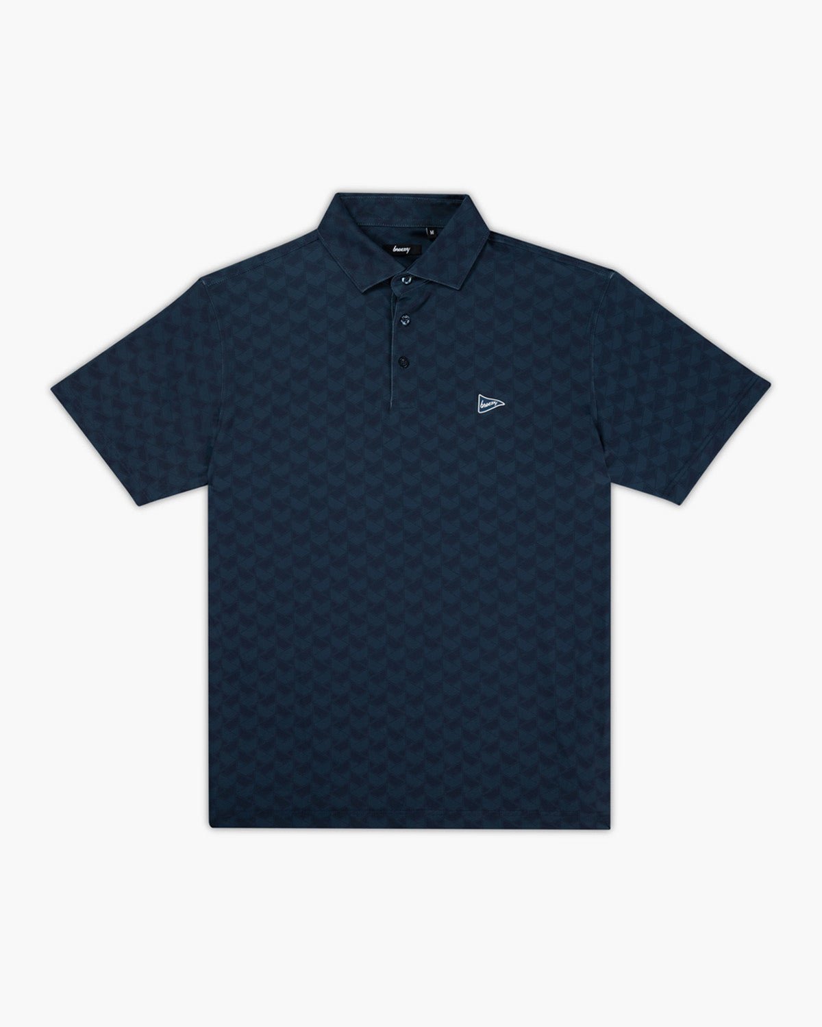 The Athletic Chevron Polo Navy - Breezy Golf