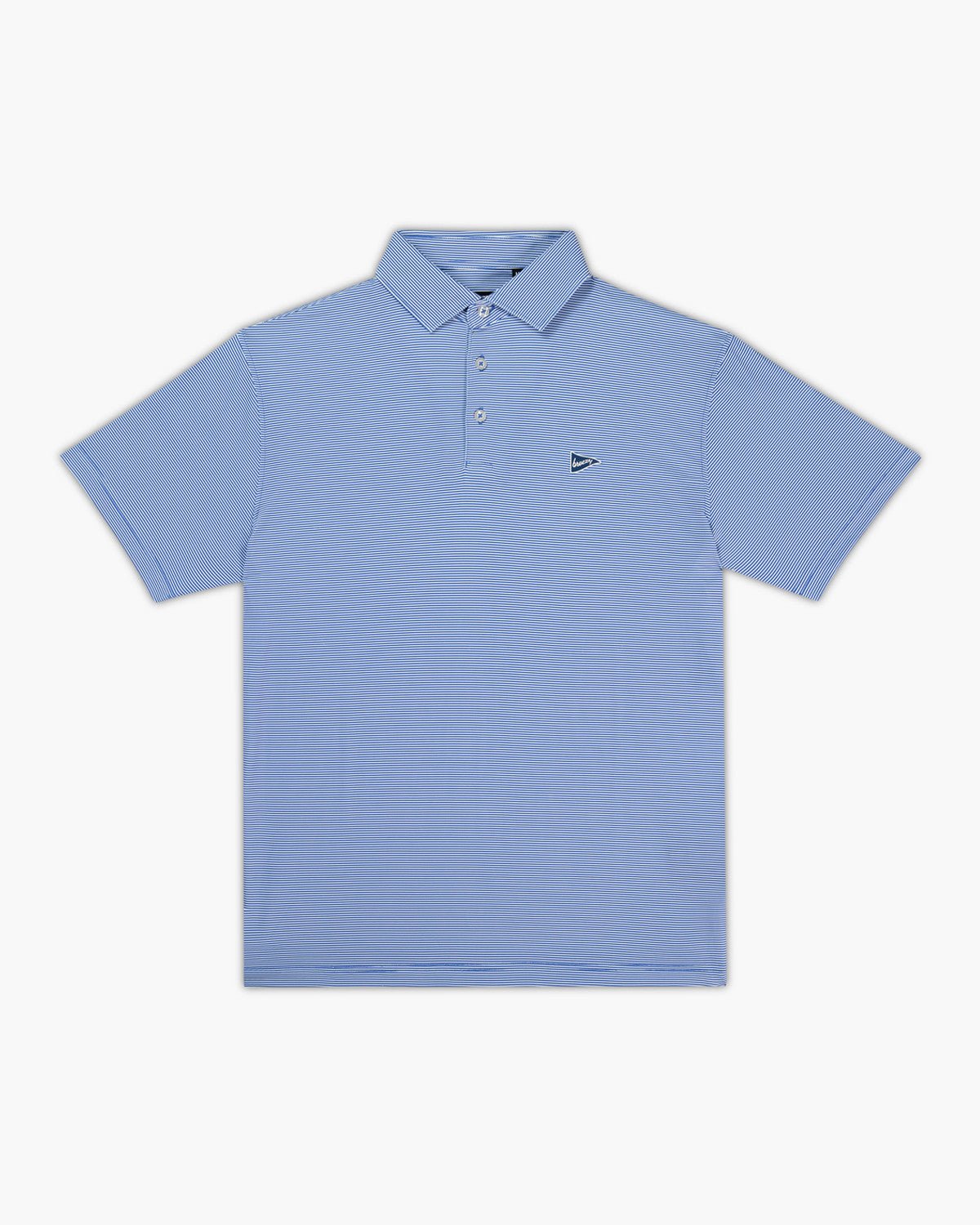 The Striped Polo True Blue - Breezy Golf