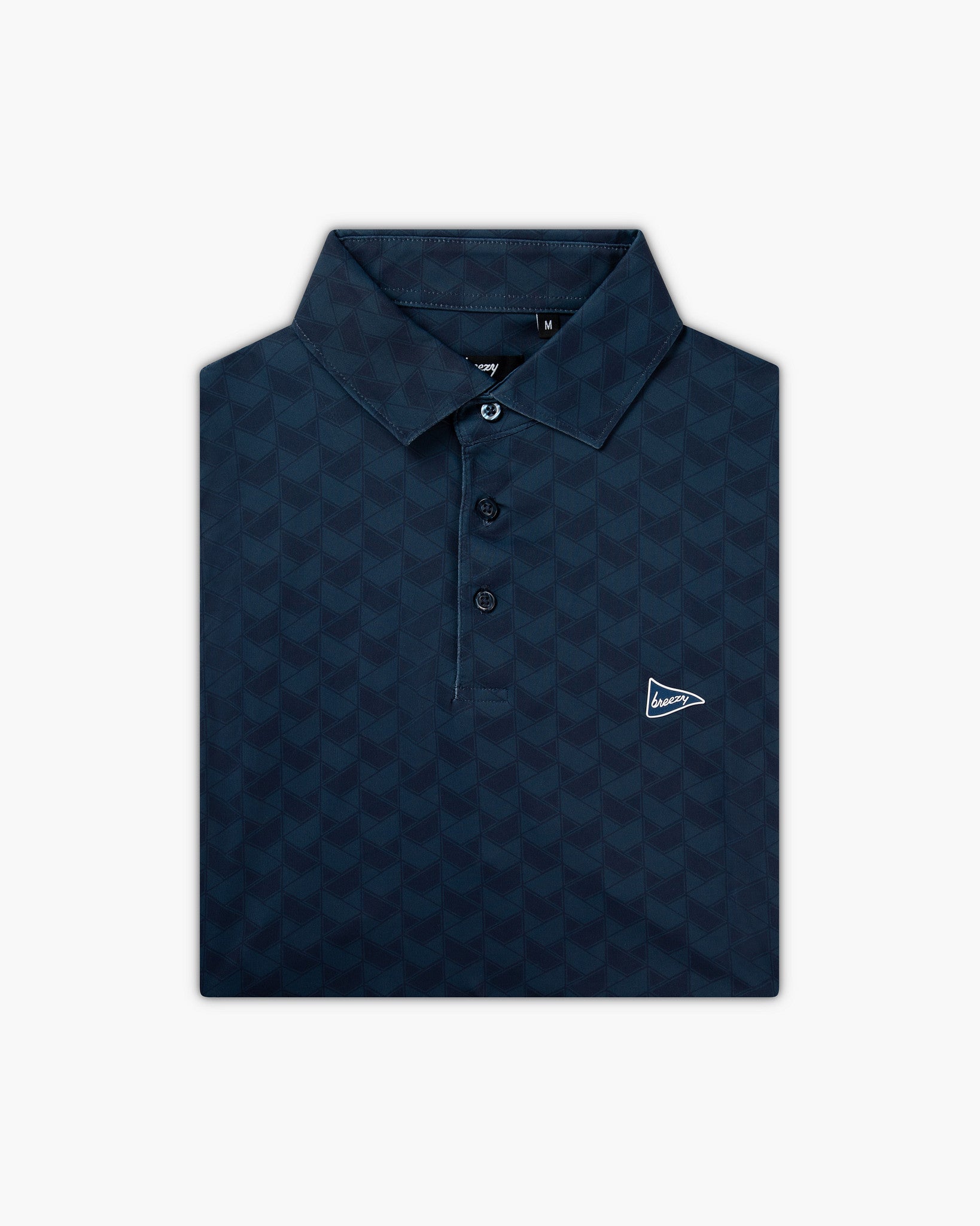 The Athletic Chevron Polo Navy - Breezy Golf