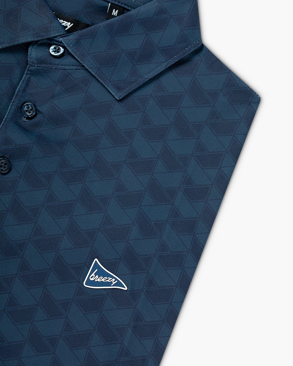 The Athletic Chevron Polo Navy - Breezy Golf