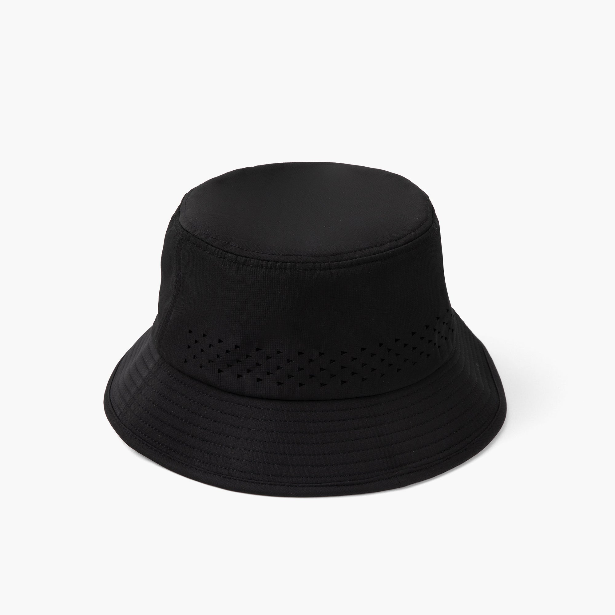 Have A Day Black Perforated Bucket Hat - Breezy Golf
