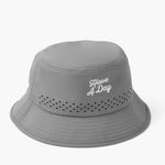 Have A Day Grey Perforated Bucket Hat - Breezy Golf