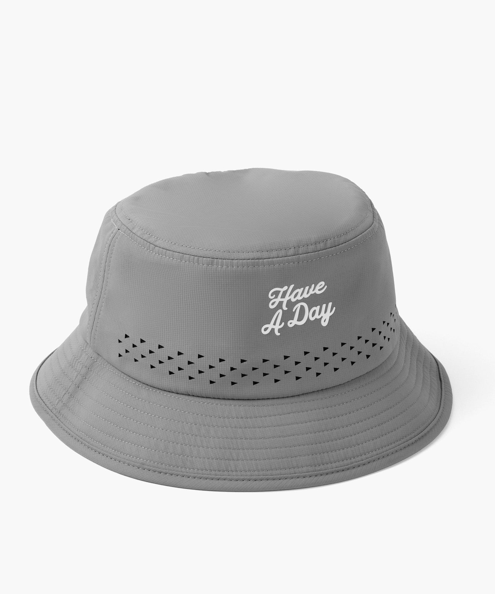 Have A Day Grey Perforated Bucket Hat - Breezy Golf