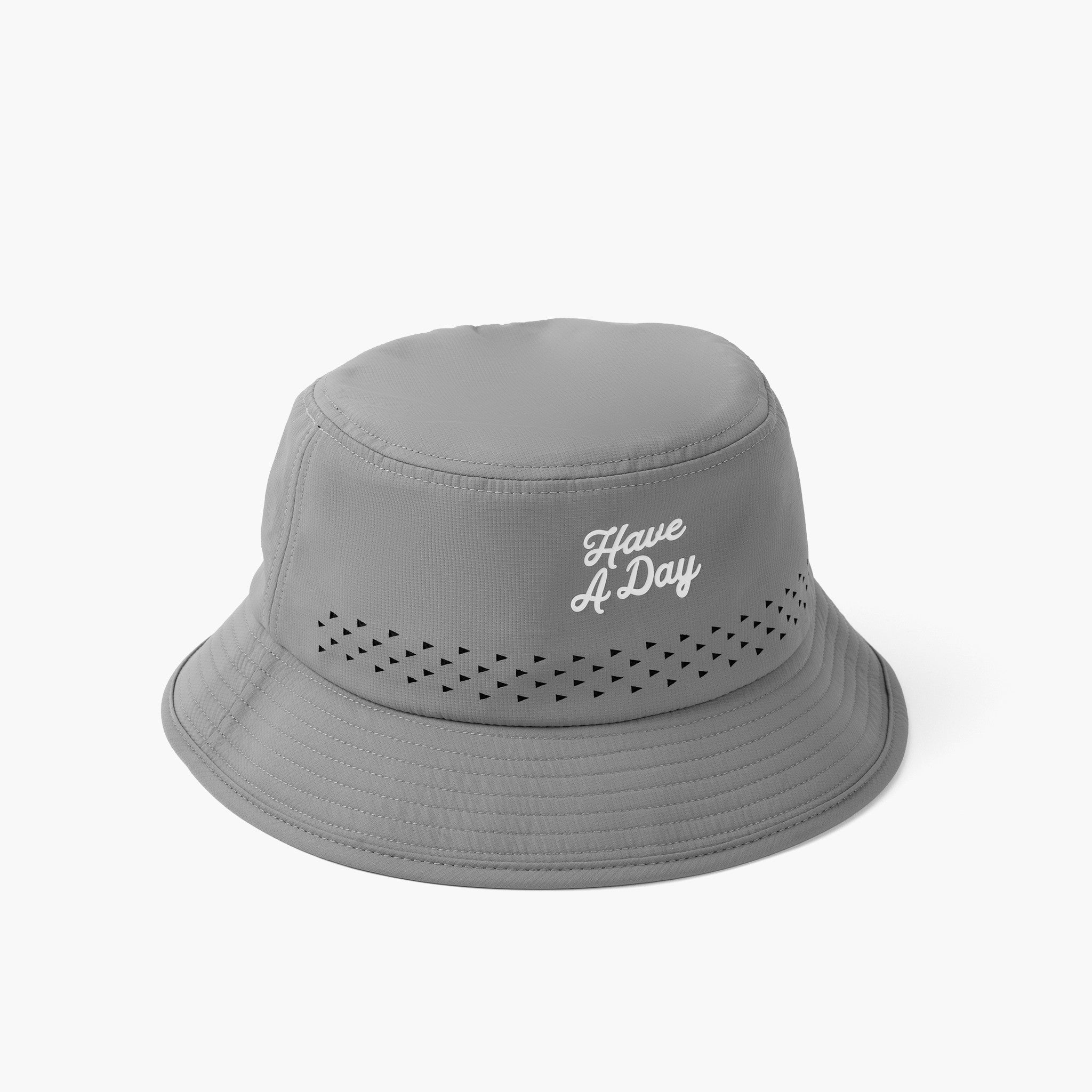 Have A Day Grey Perforated Bucket Hat | Breezy Golf | Performance Golf Apparel