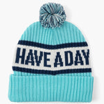 Have A Day Knit Beanie Light Blue - Breezy Golf