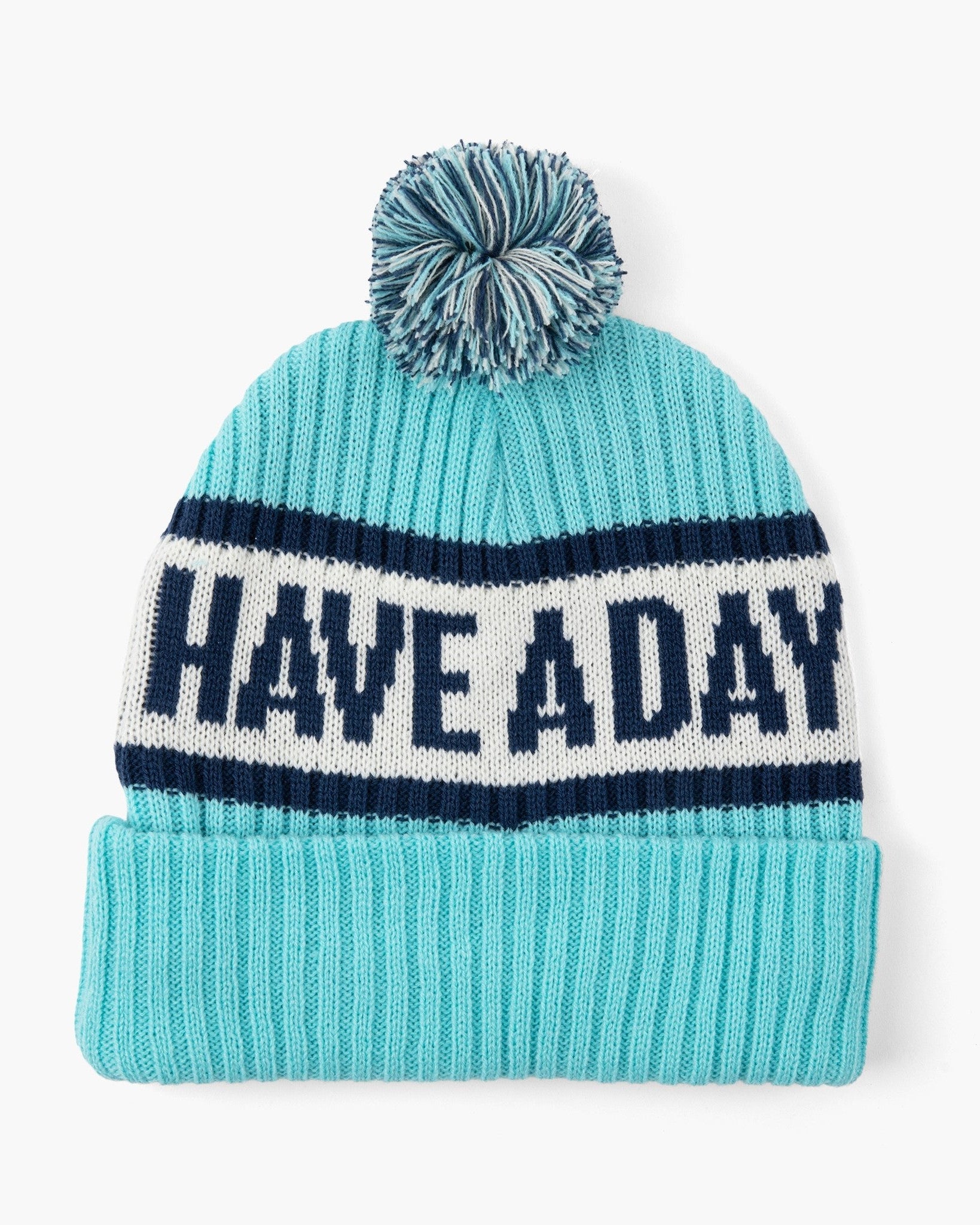 Have A Day Knit Beanie Light Blue - Breezy Golf