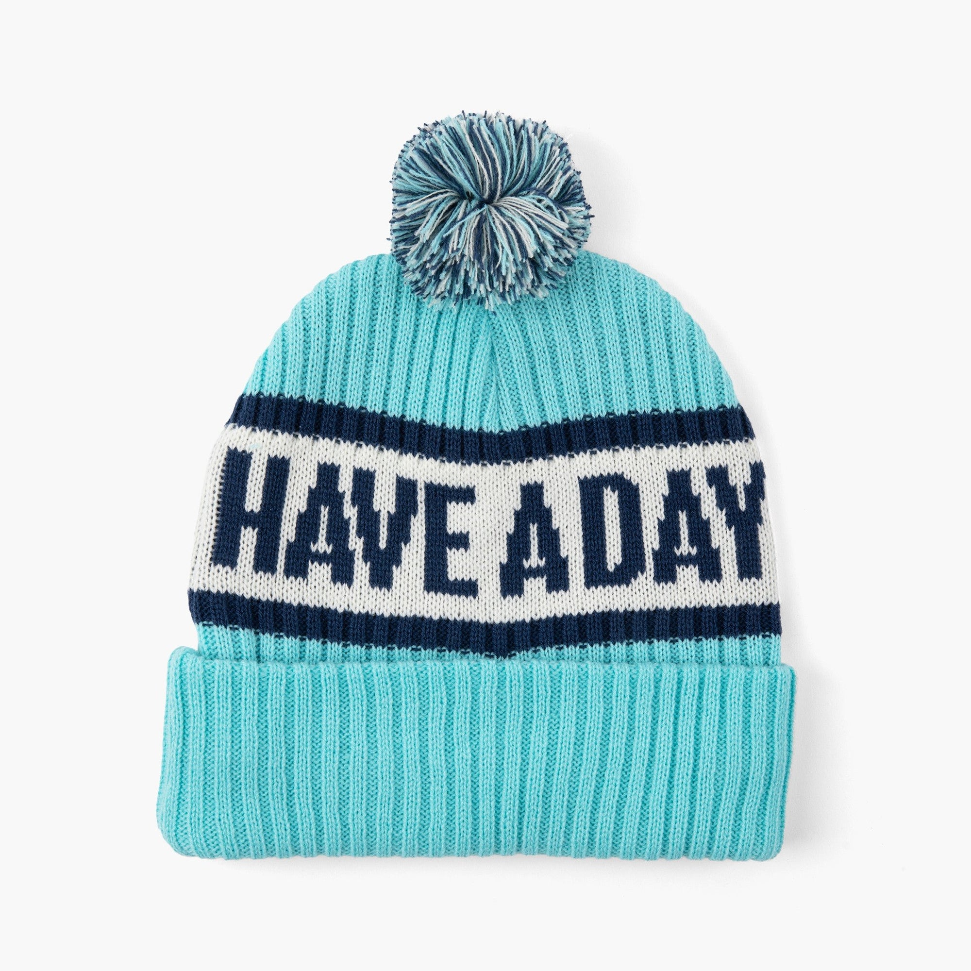 Have A Day Knit Beanie Light Blue - Breezy Golf