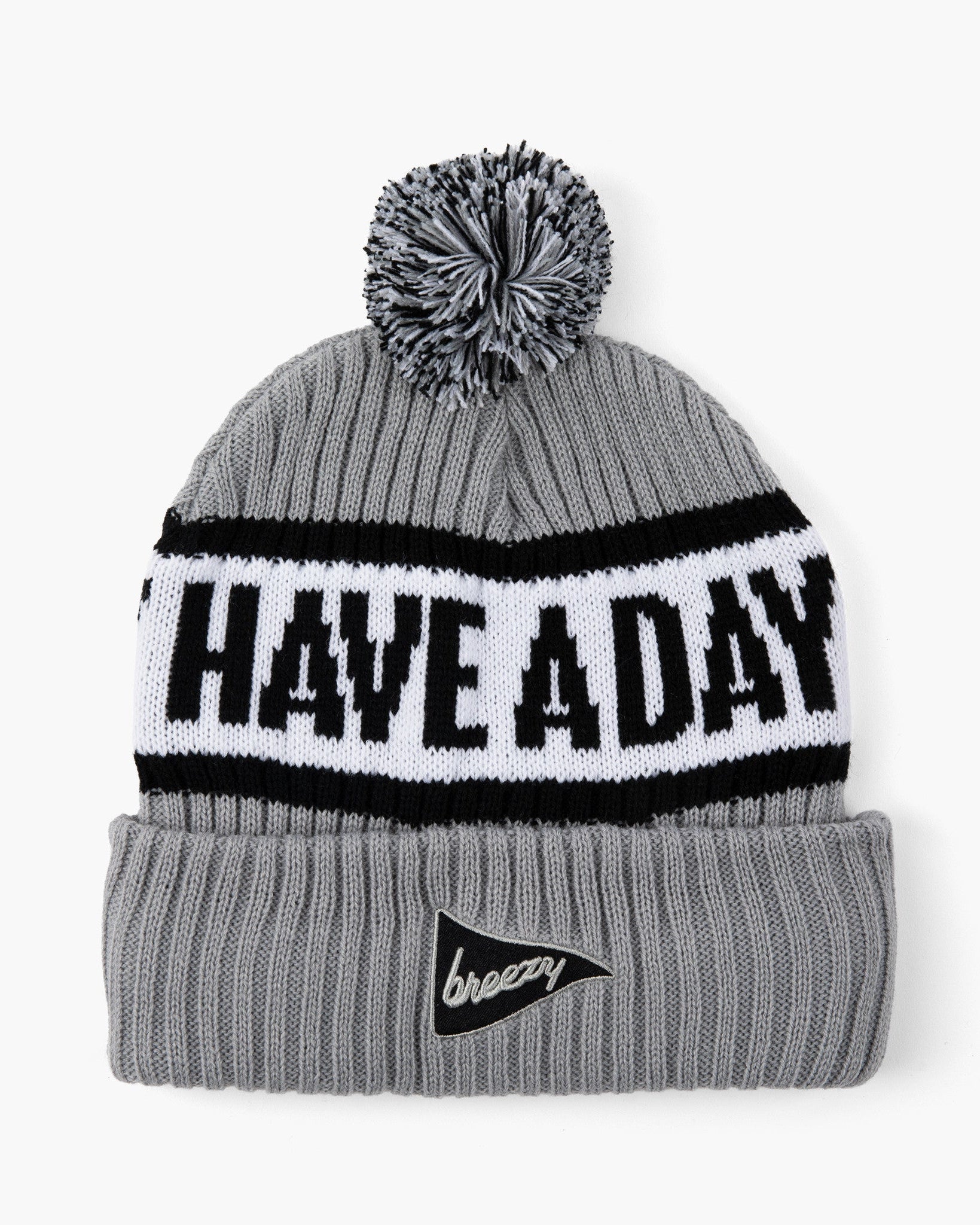 Have A Day Knit Beanie Grey - Breezy Golf
