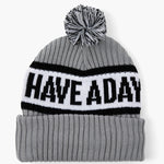 Have A Day Knit Beanie Grey - Breezy Golf