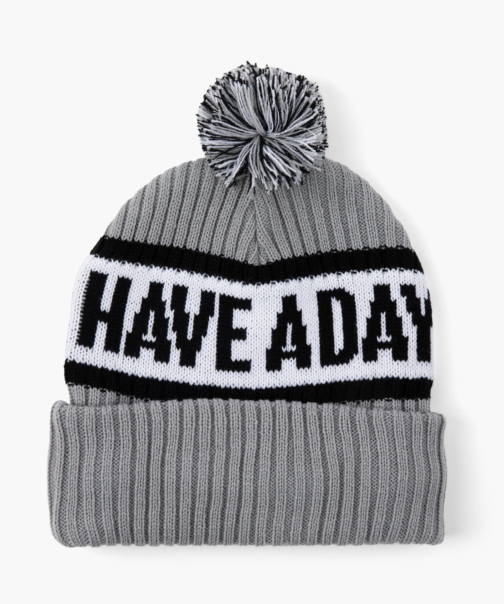 Have A Day Knit Beanie Grey - Breezy Golf