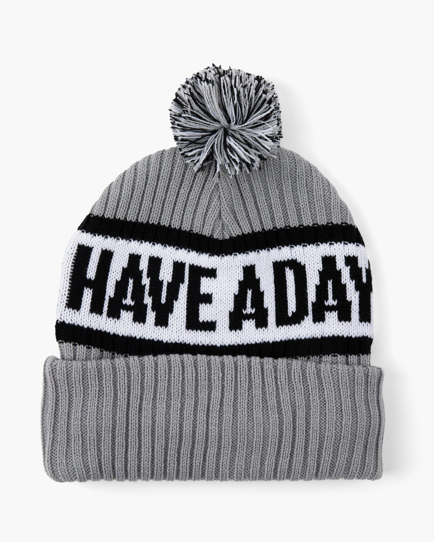 Have A Day Knit Beanie Grey - Breezy Golf