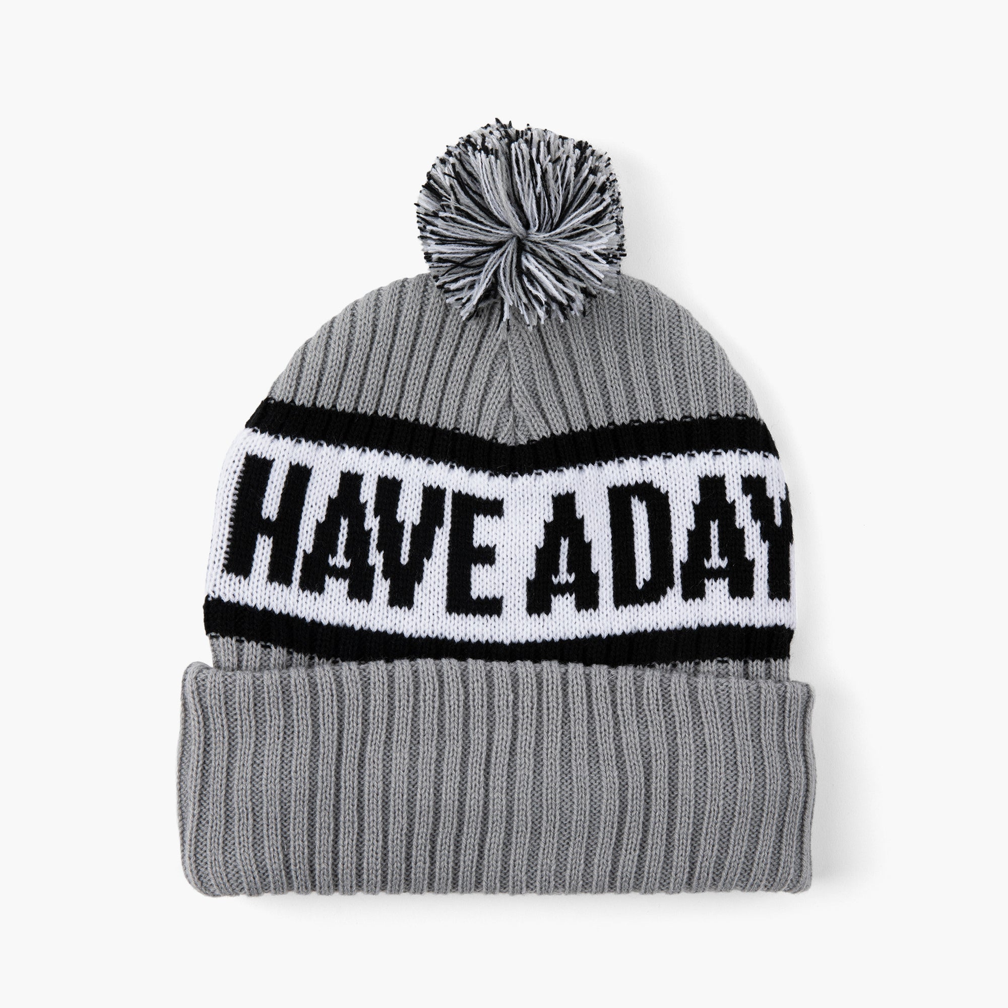 Have A Day Knit Beanie Grey - Breezy Golf