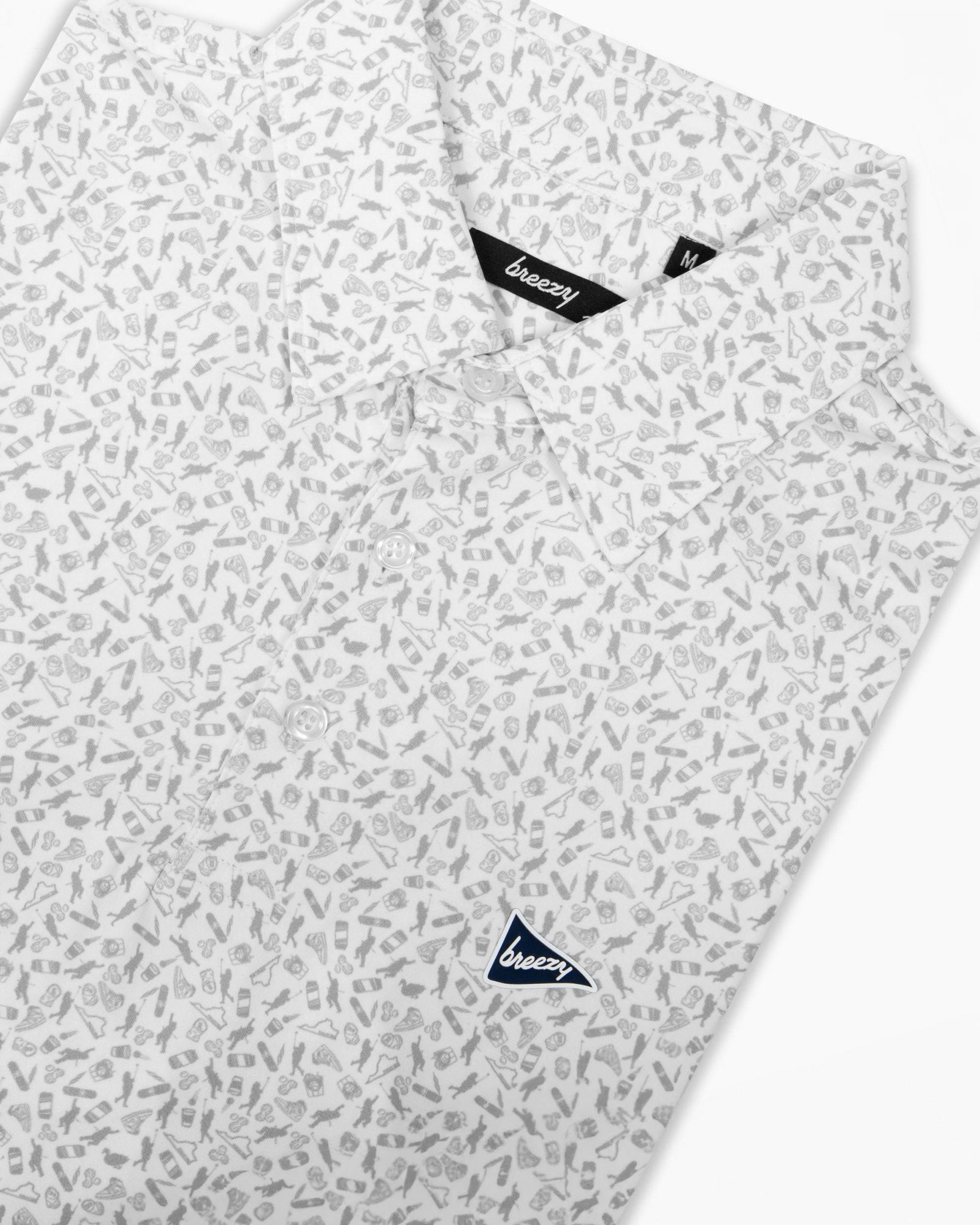 The Fat Perez Grey Polo | Breezy Golf | Performance Golf Apparel