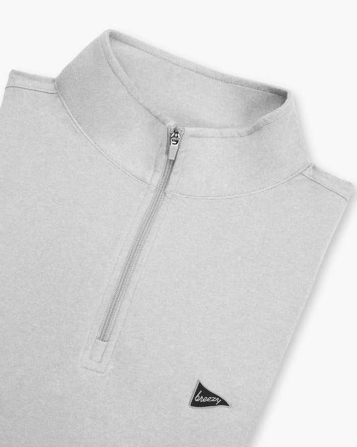 The Gimme Quarter-Zip Grey | Breezy Golf | Performance Golf Apparel