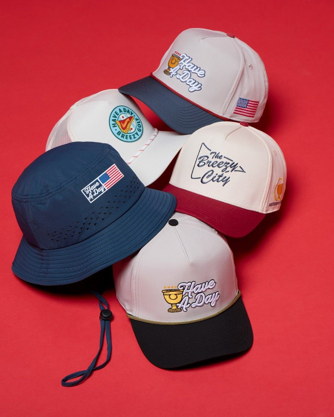 Have A Trophy Day Rope Hat Black - Breezy Golf