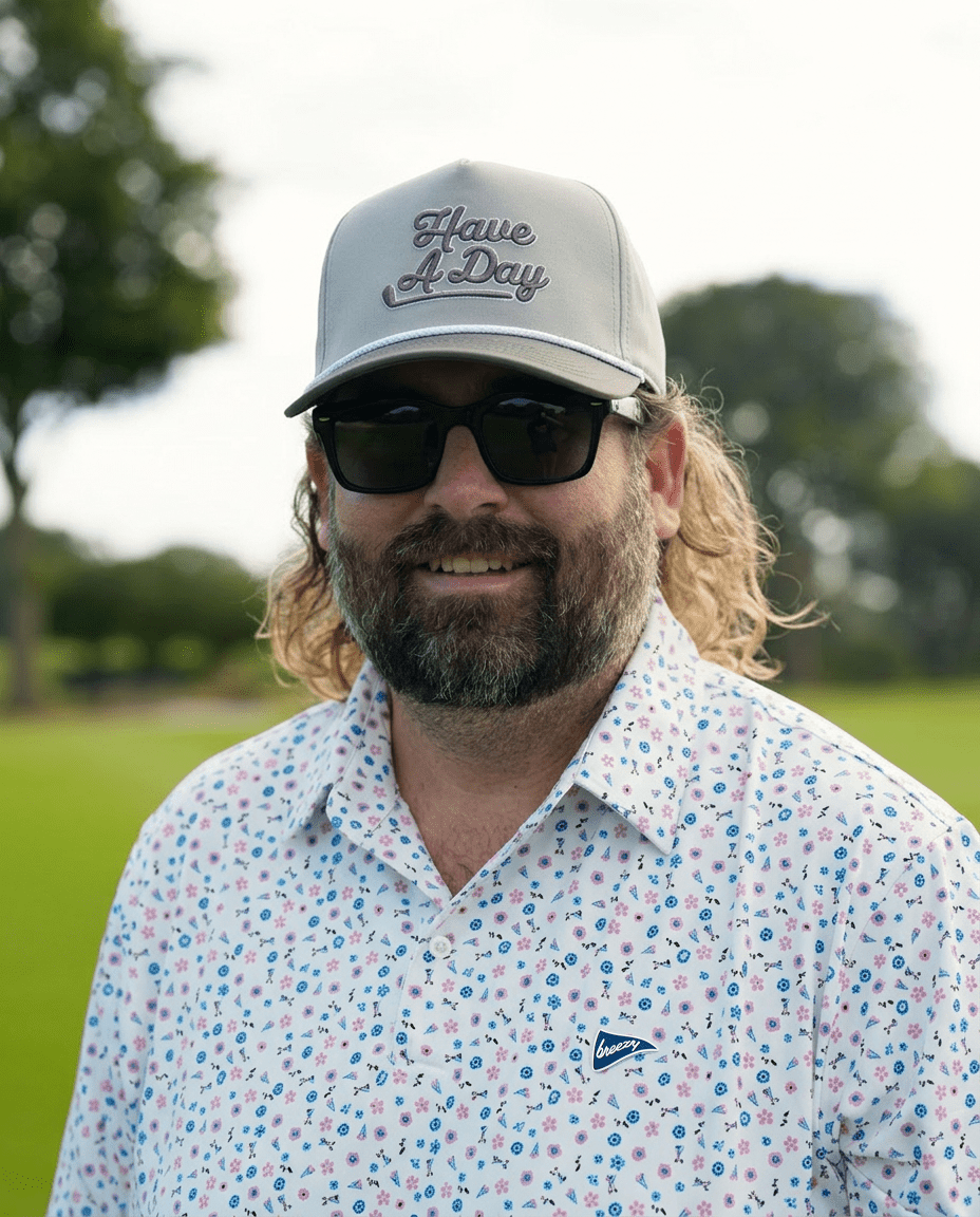 Have A Day Two Tone Grey Rope Hat | Breezy Golf | Performance Golf Apparel