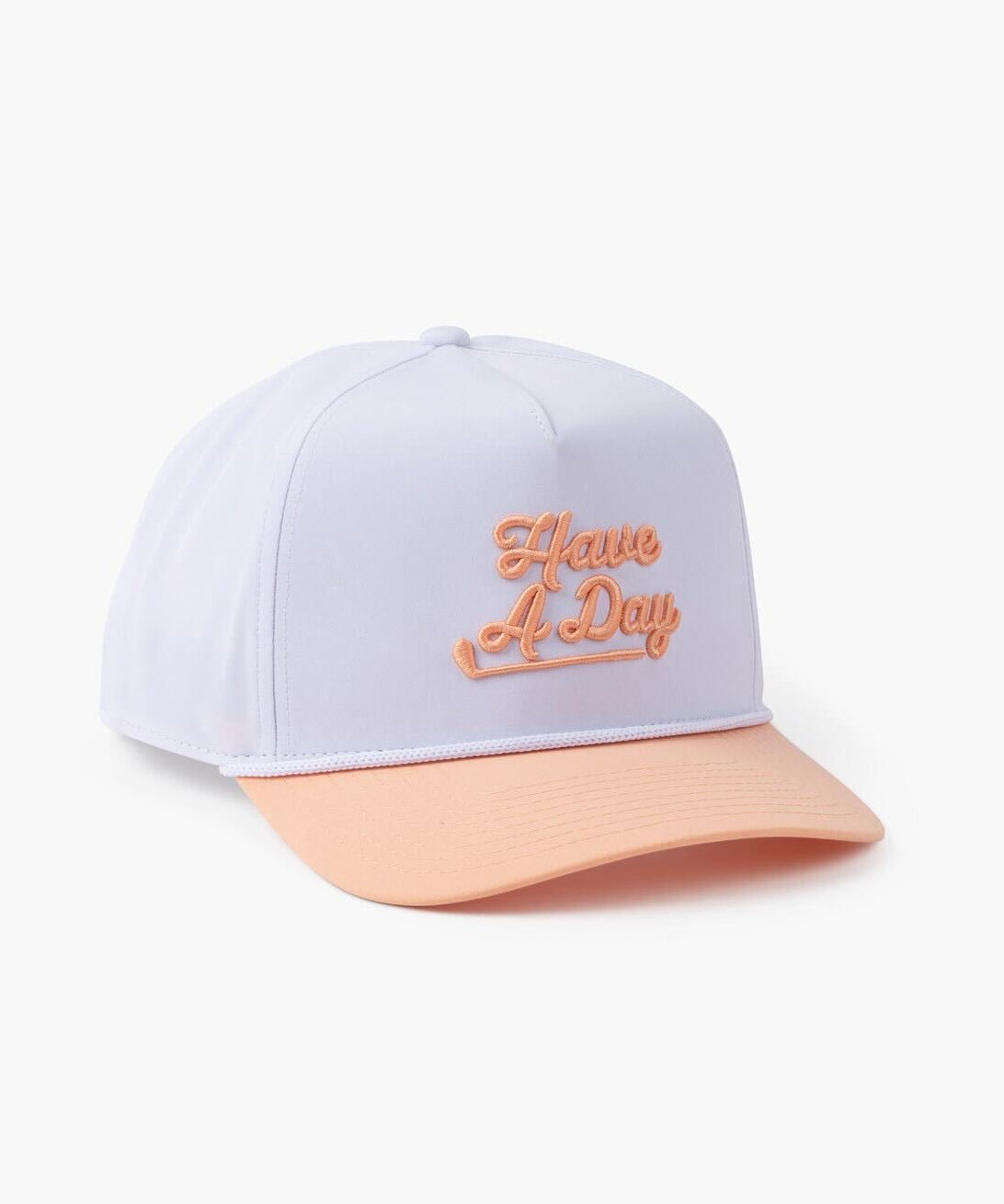 Have A Day White & Peach Rope Hat - Breezy Golf