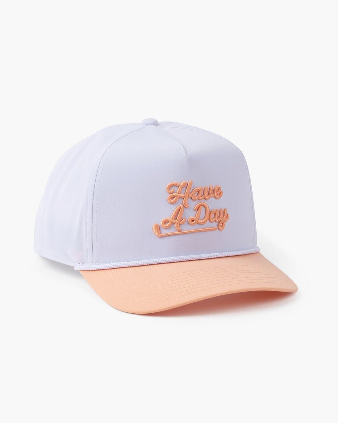 Have A Day White & Peach Rope Hat - Breezy Golf
