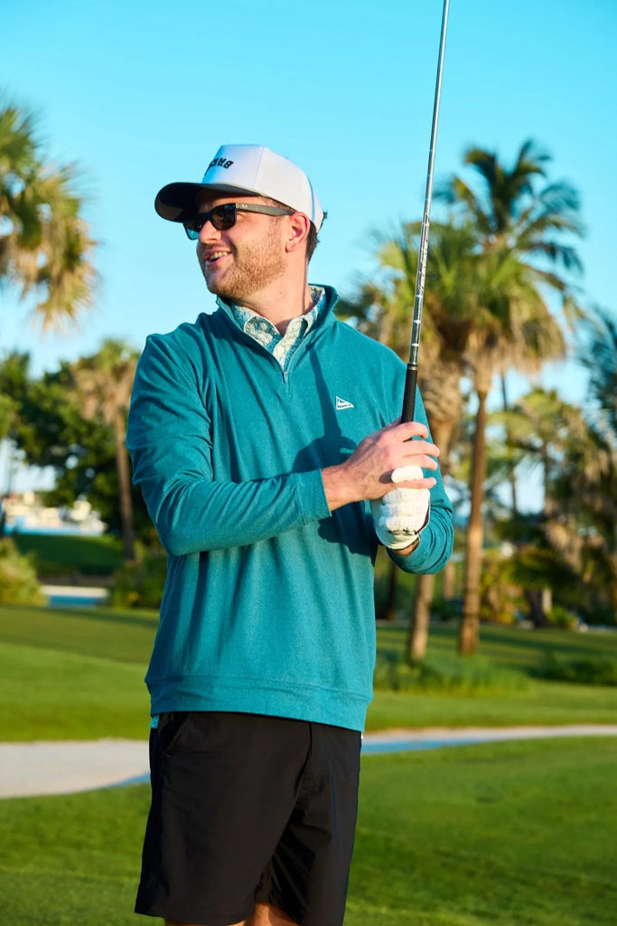 The Gimme Quarter-Zip Forest Golf Outerwear | Breezy Golf