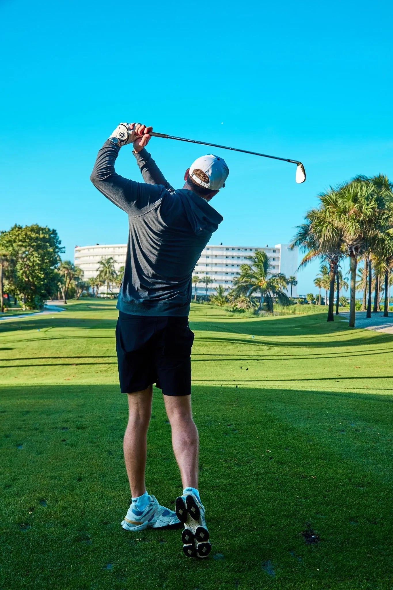 The Gimme Hoodie Heather Black | Breezy Golf | Performance Golf Apparel