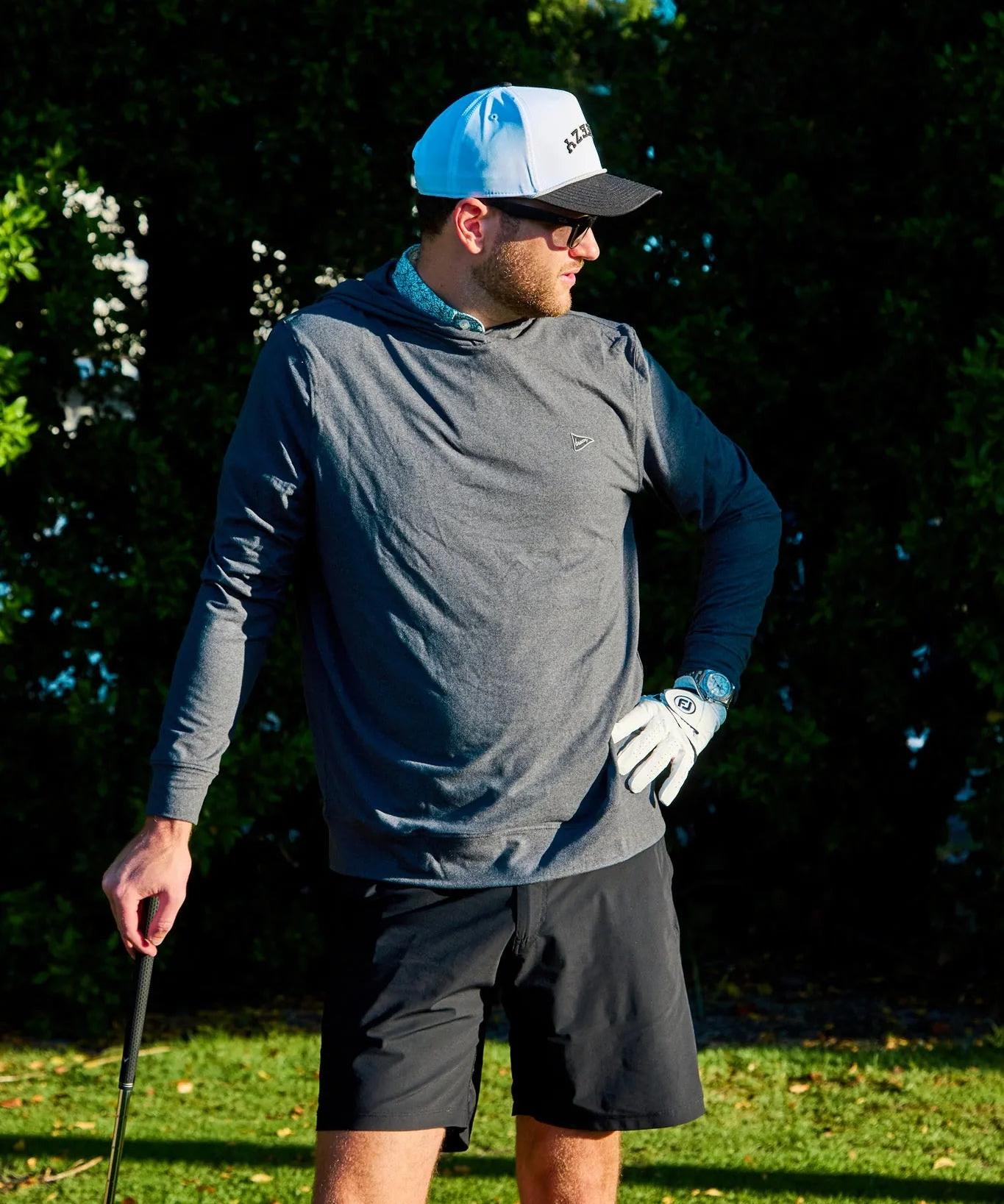 The Gimme Hoodie Heather Black - Breezy Golf