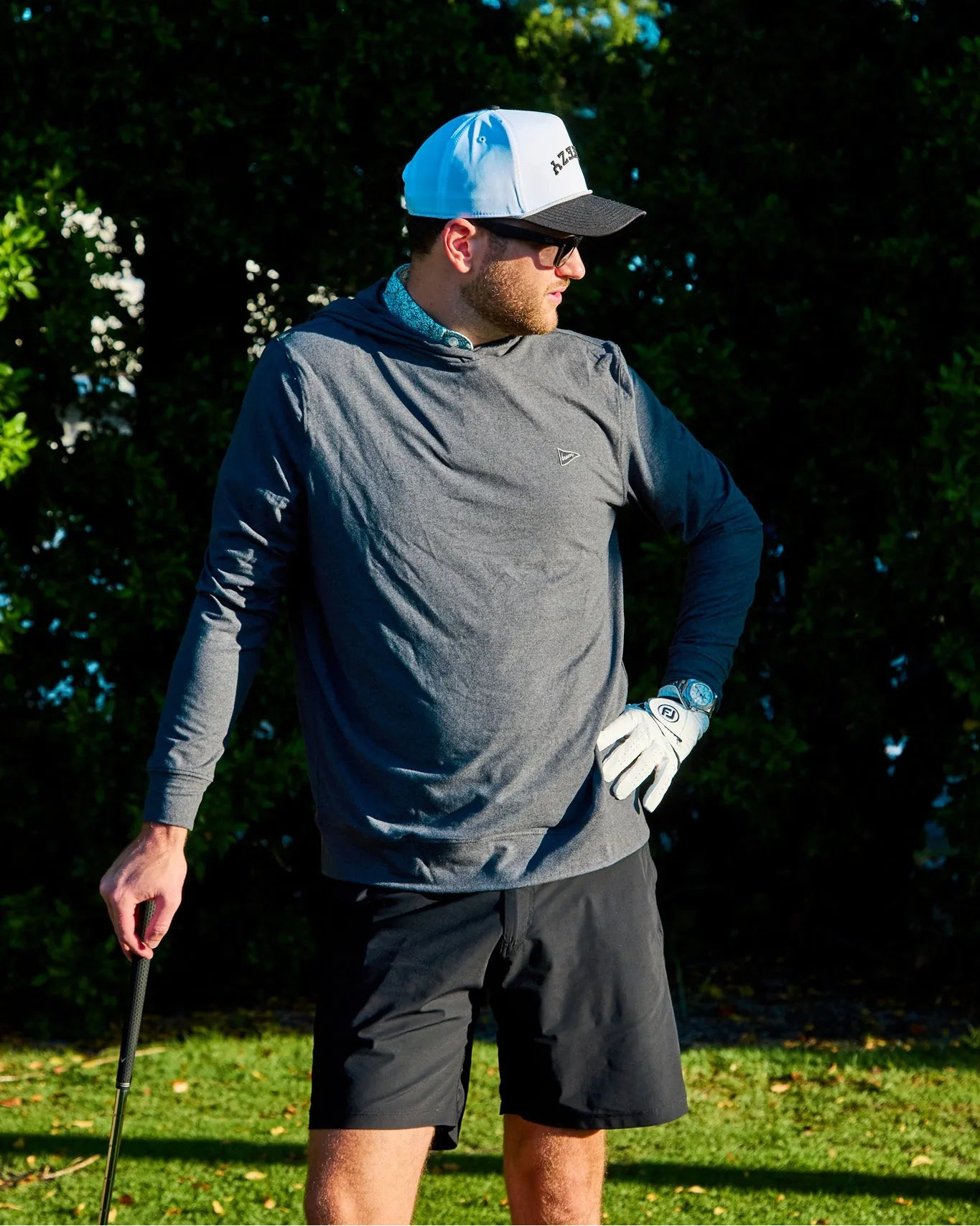 The Gimme Hoodie Heather Black - Breezy Golf