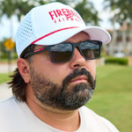 Fireball x Breezy Fireball Fairways Perforated White Hat - Breezy Golf