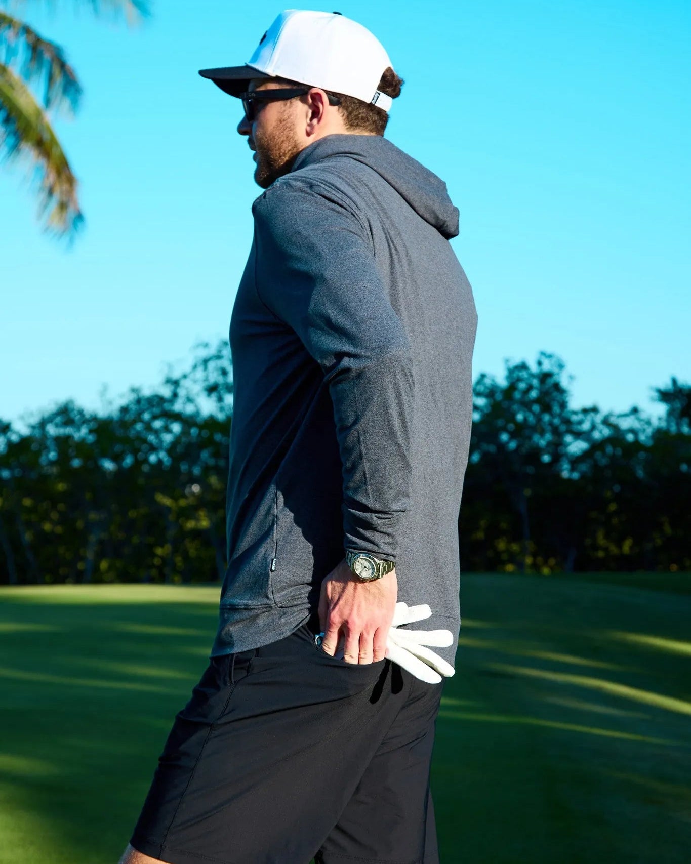 The Gimme Hoodie Heather Black - Breezy Golf