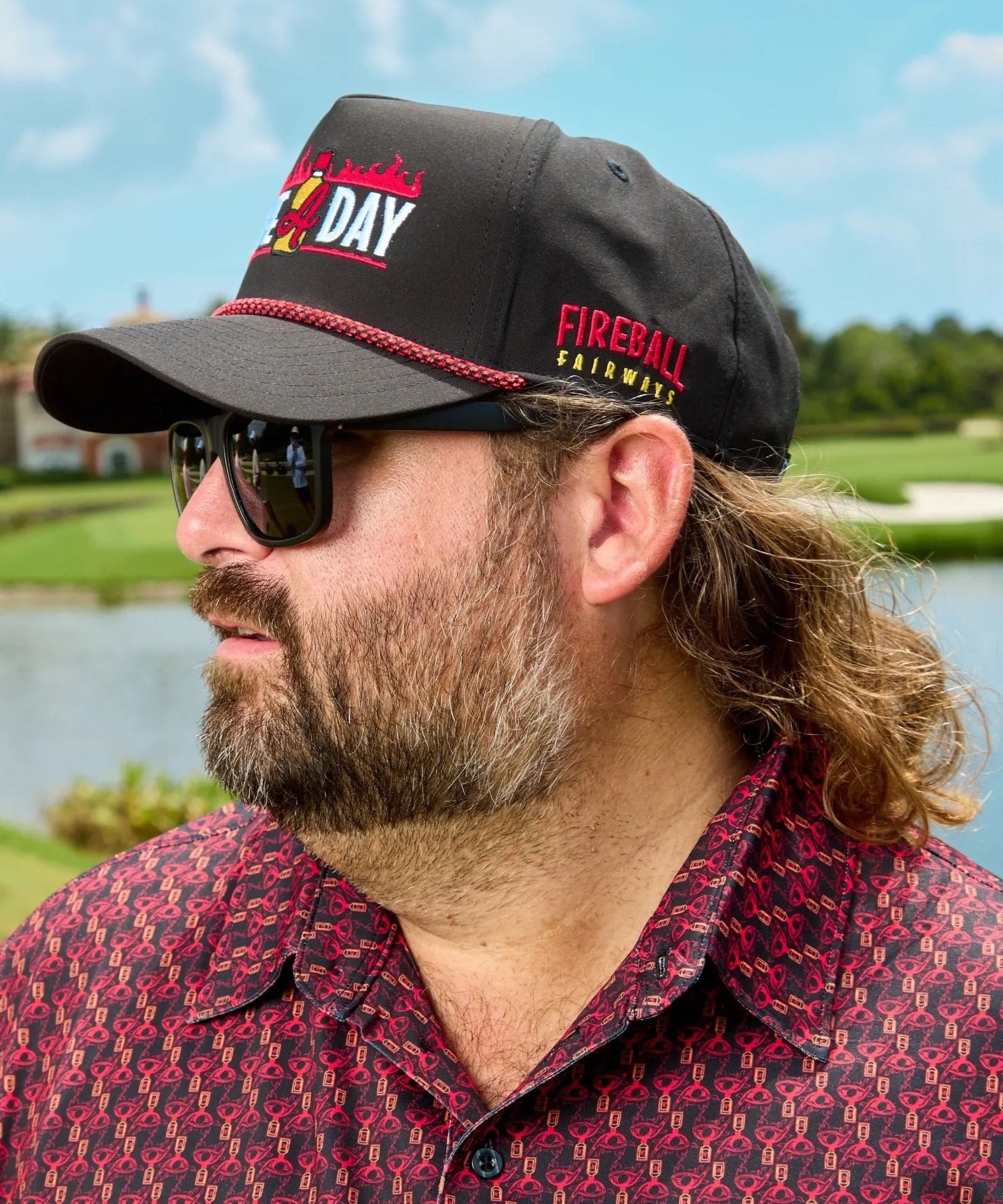 Fireball x Breezy Have A Fire Day Rope Hat Black - Breezy Golf