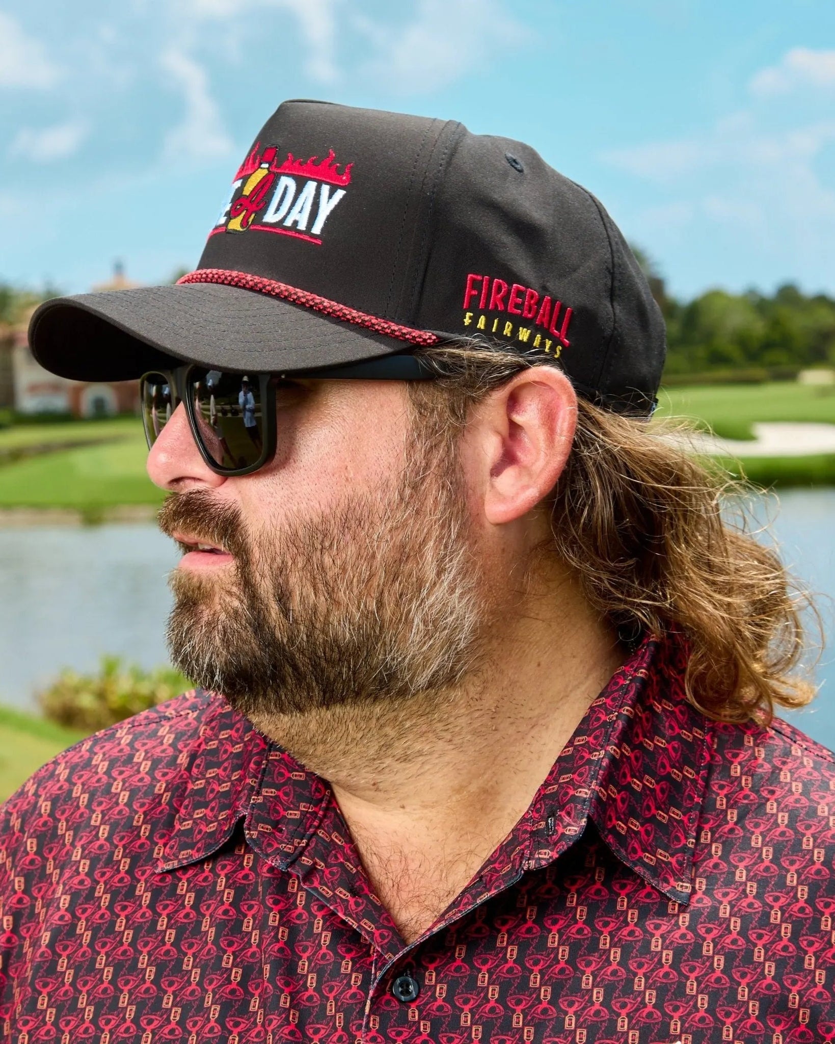 Fireball x Breezy Have A Fire Day Rope Hat Black - Breezy Golf