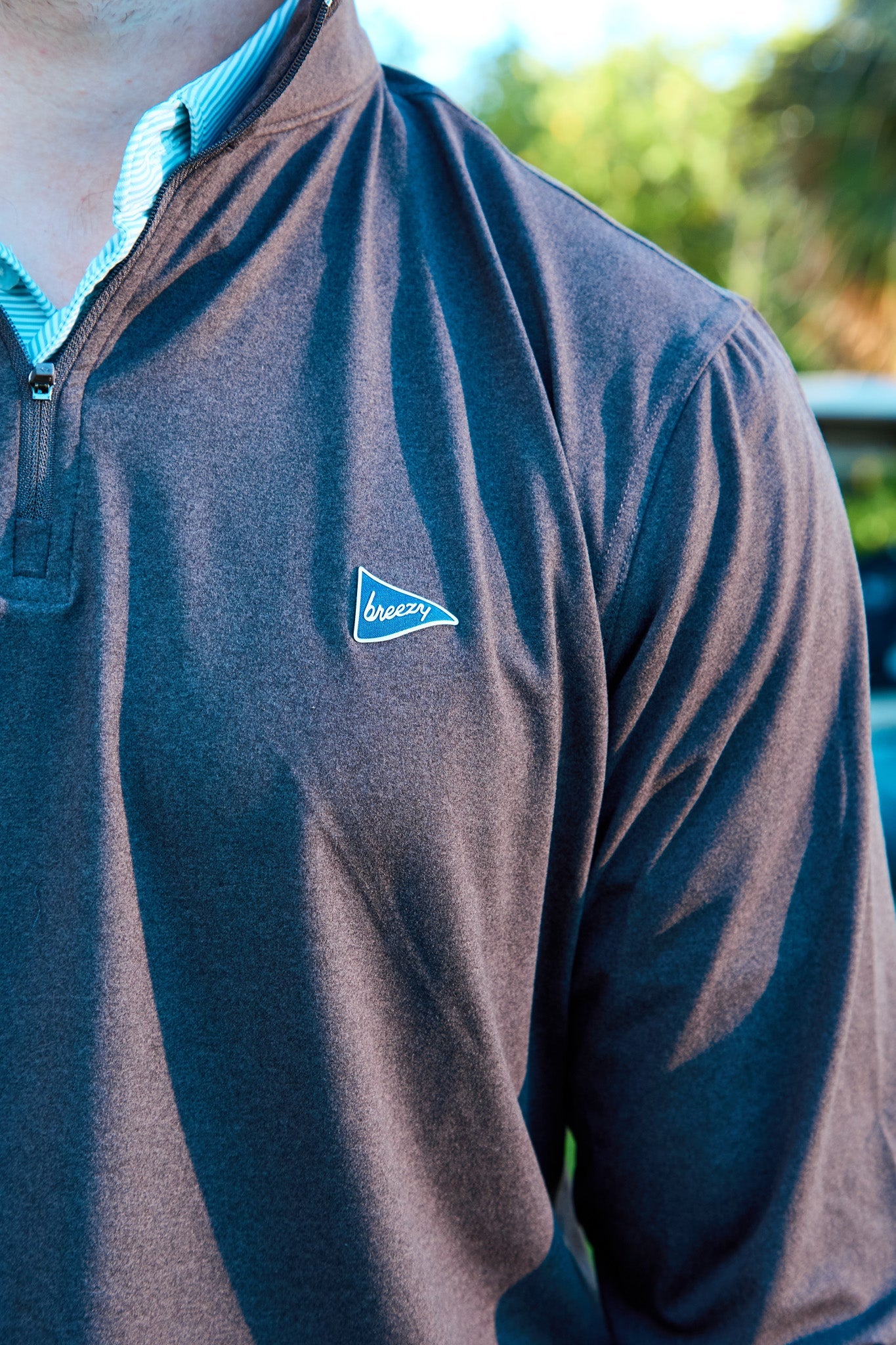 The Gimme Quarter-Zip Espresso | Breezy Golf | Performance Golf Apparel