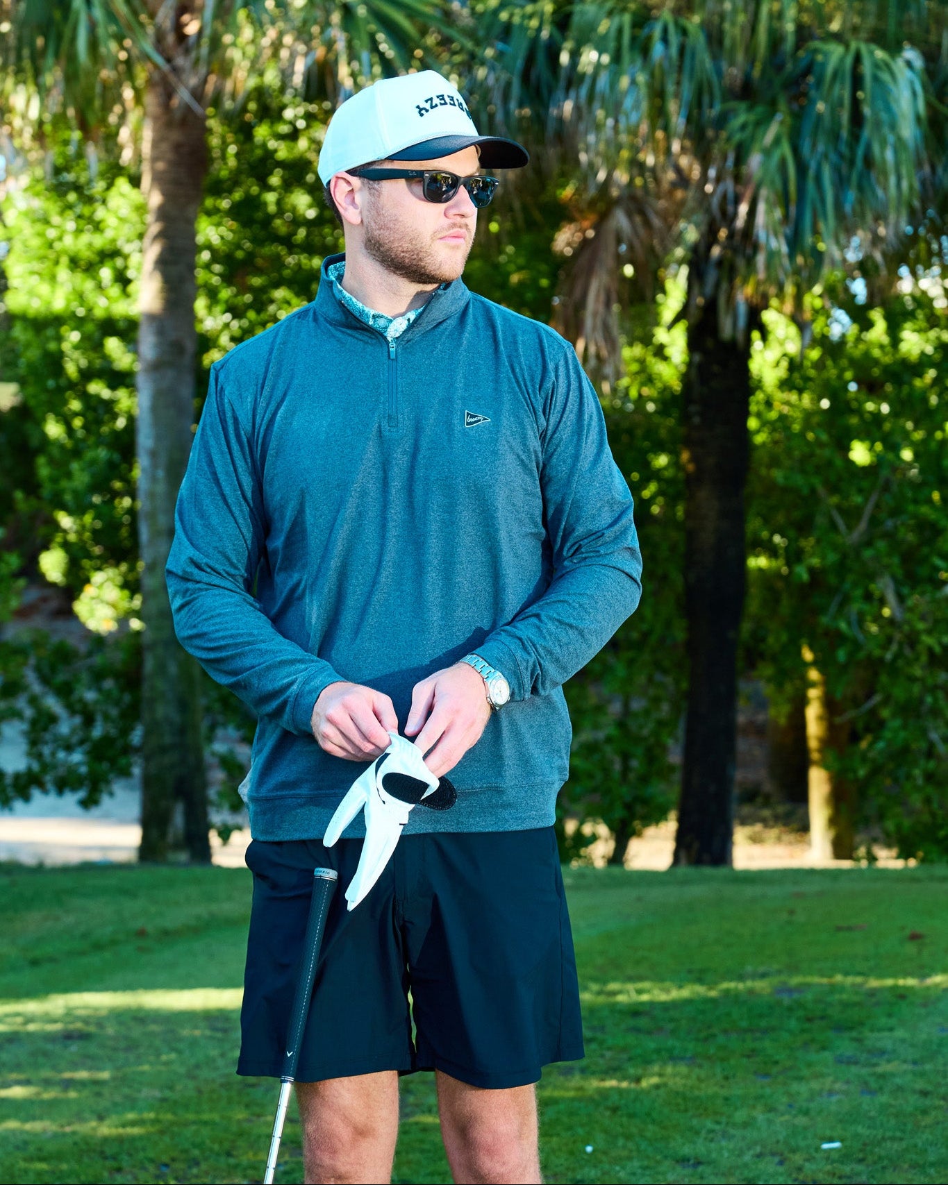 Flipped Breezy Rope Hat Navy - Breezy Golf