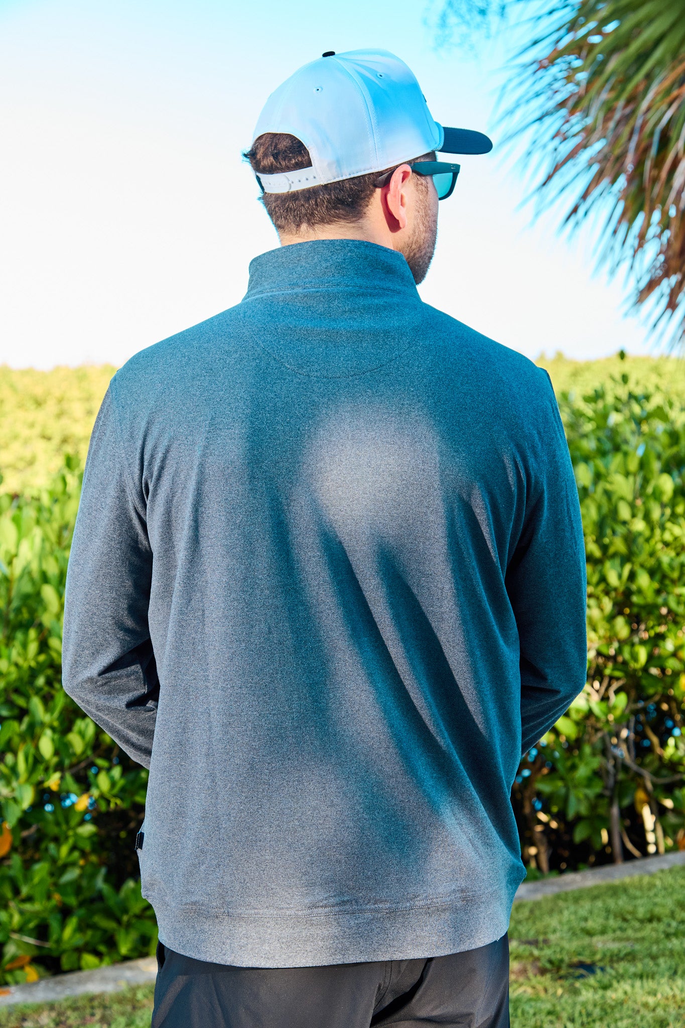 The Gimme Quarter-Zip Heather Black | Breezy Golf | Performance Golf Apparel