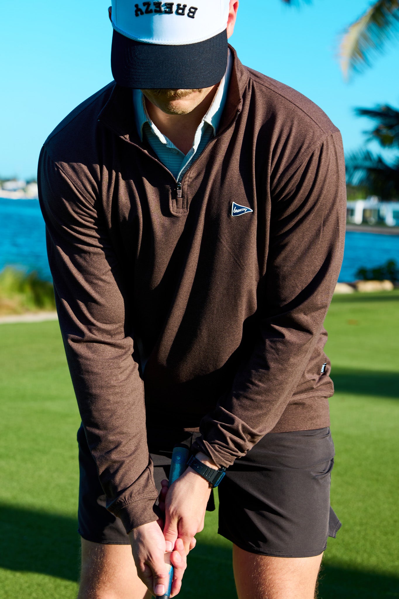 The Gimme Quarter - Zip Espresso - Breezy Golf