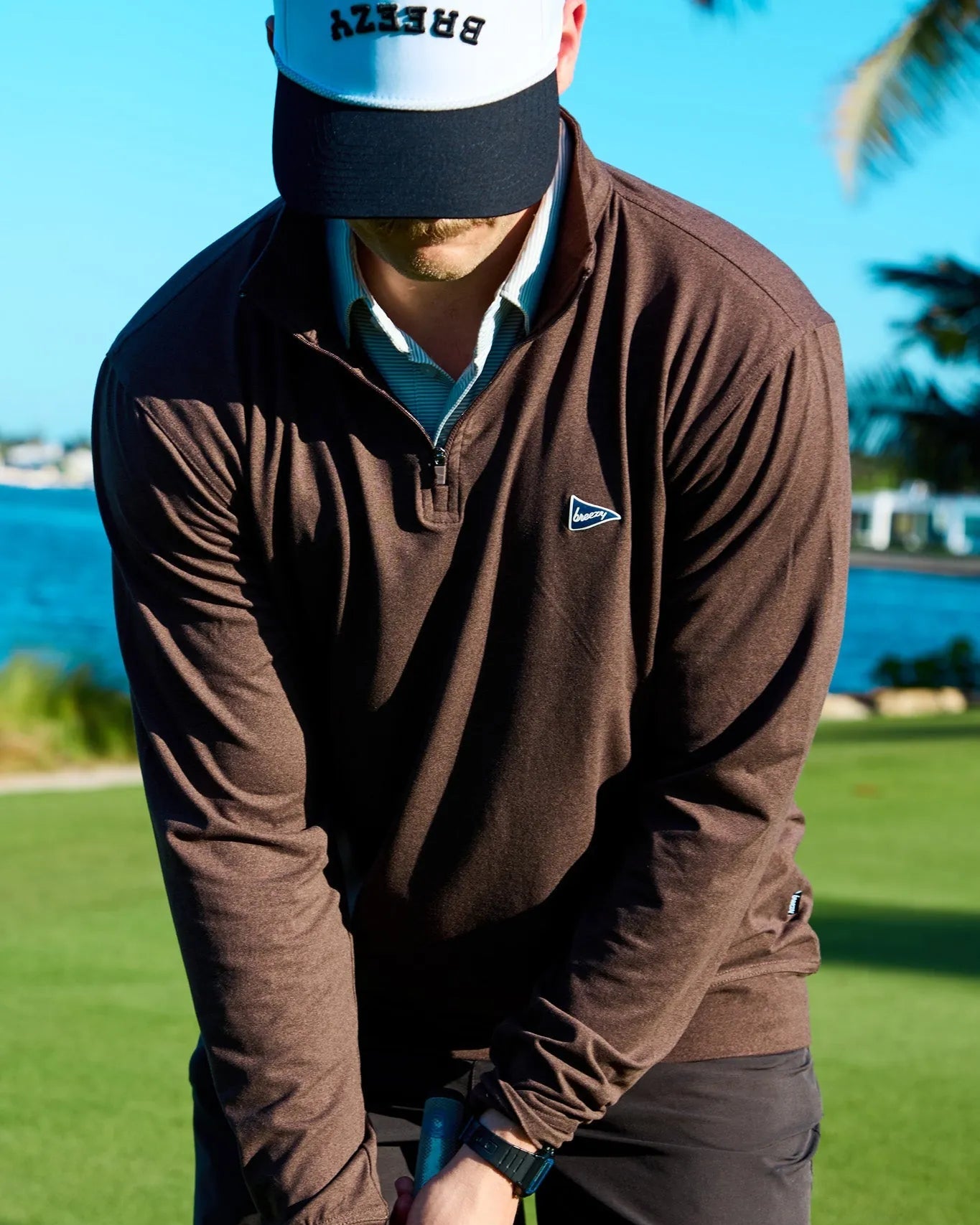 The Gimme Quarter - Zip Espresso - Breezy Golf